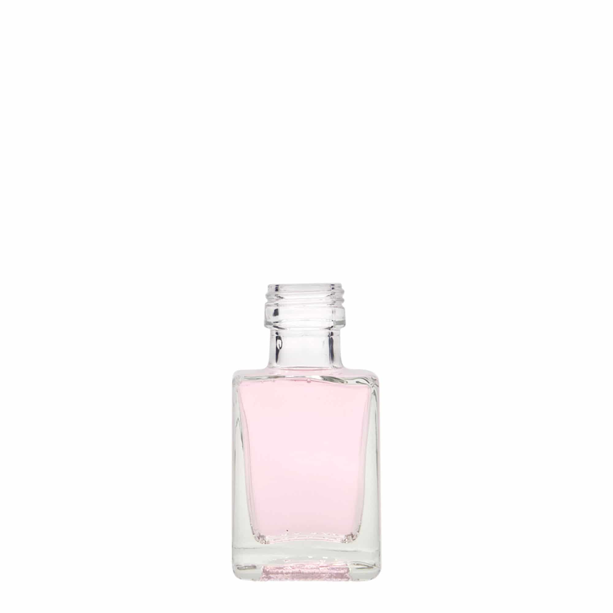Flacon en verre 50 ml « Cube », carré, ouverture : PP 24