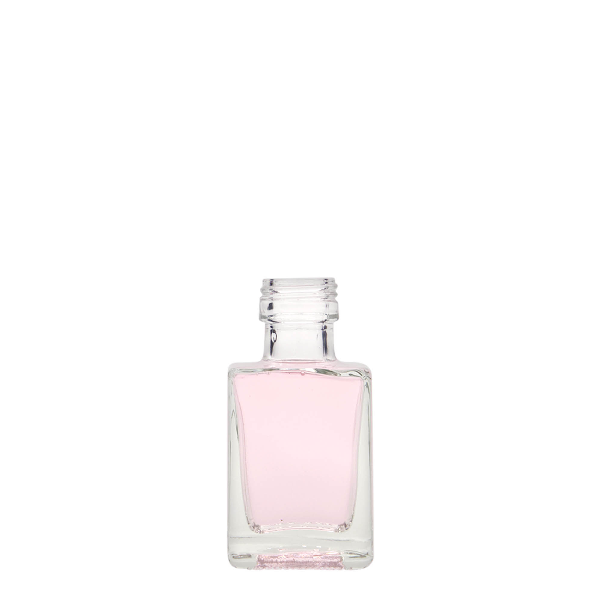 Flacon en verre 50 ml « Cube », carré, ouverture : PP 24 Flacon en verre 50 ml « Cube », carré, ouverture : PP 24