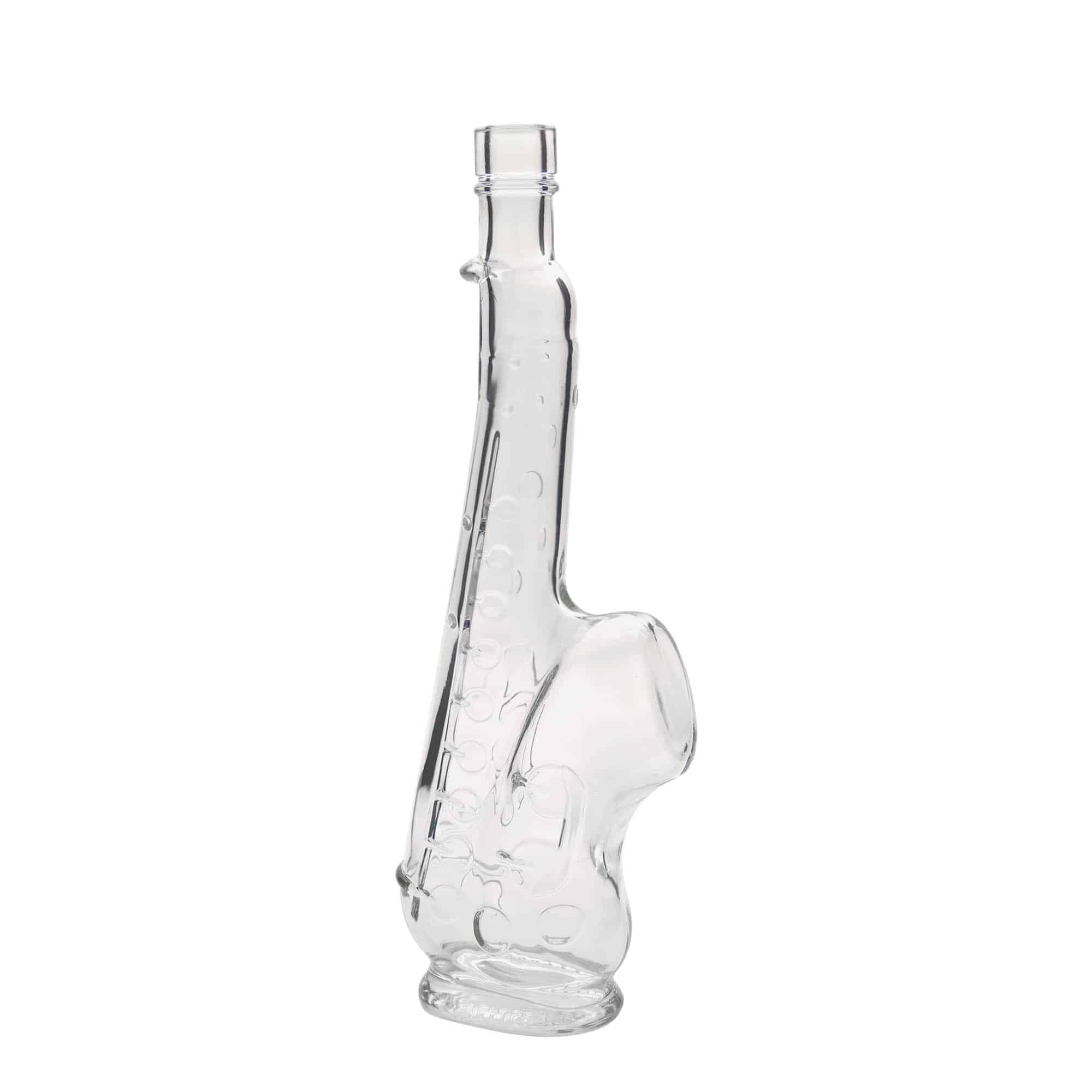 Bouteille en verre 500 ml 'Saxophone', ouverture : bouchon en liège Bouteille en verre 500 ml 'Saxophone', ouverture : bouchon en liège