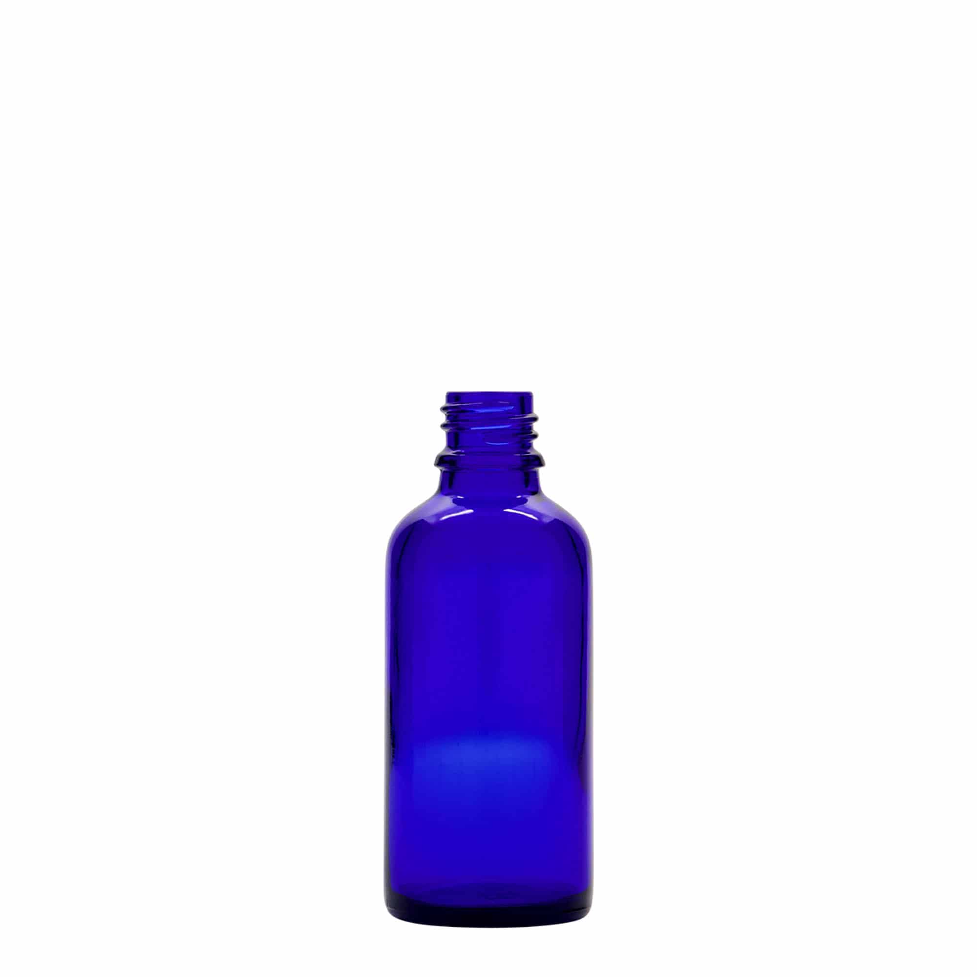 Flacon pulvérisateur 50 ml Médical, verre, bleu royal, embouchure : DIN 18