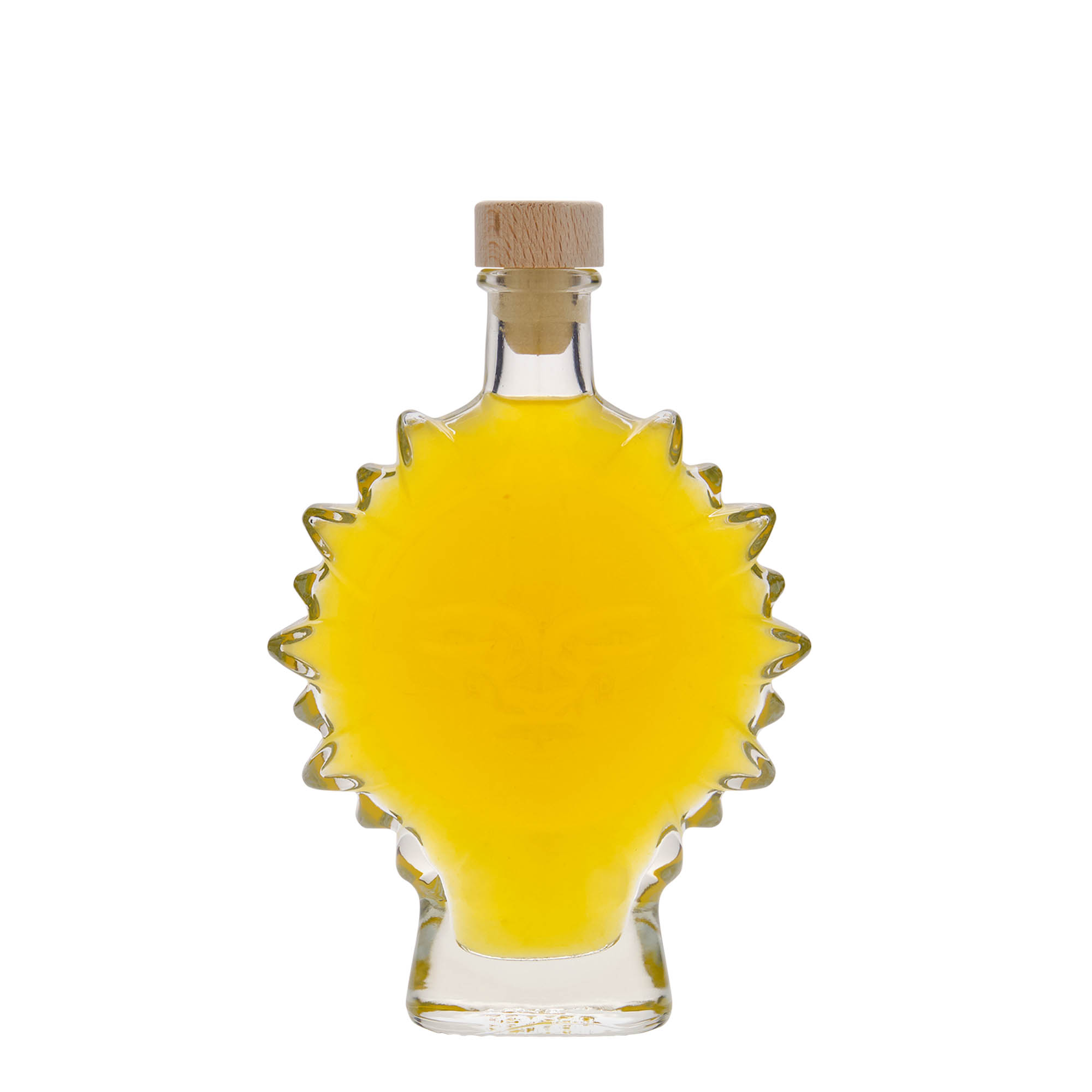 Flacon en verre 200 ml « Soleil », ouverture : liège Flacon en verre 200 ml « Soleil », ouverture : liège