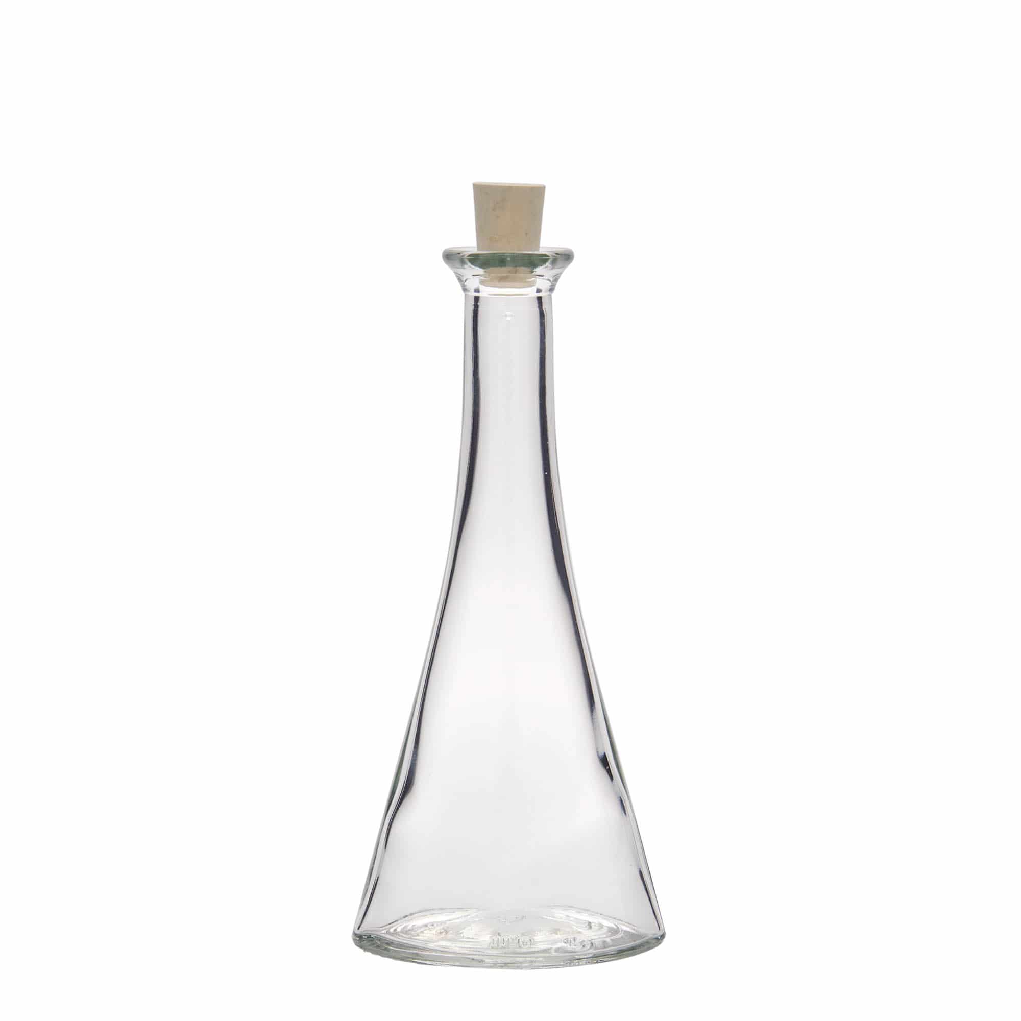 Flacon en verre 100 ml « Veronica », demi-rond, ouverture : bouchon en liège