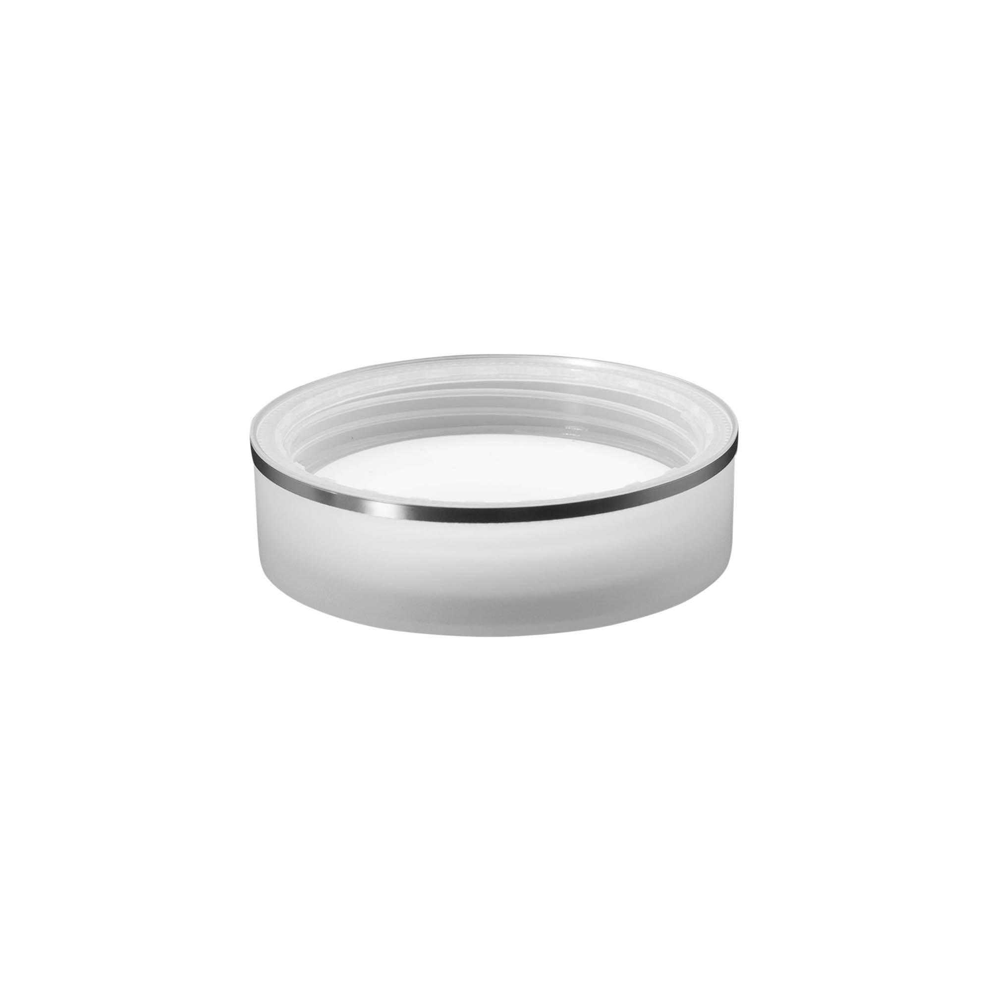 Bouchon à vis « Clear/Platin Edition », plastique PP, blanc, pour ouverture : 70/2P