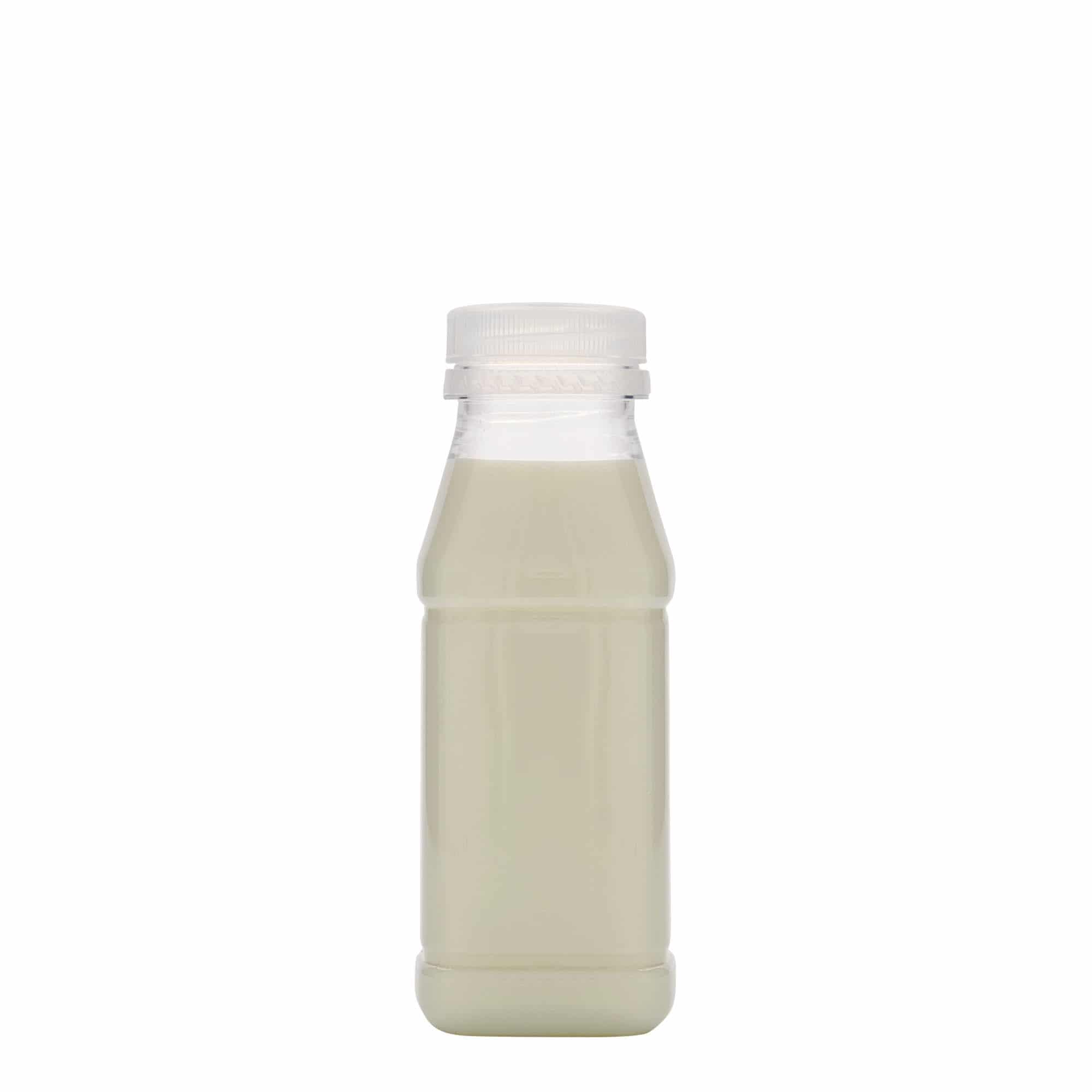 Bouteille en PET 250 ml 'Milk and Juice Carré', carrée, plastique
