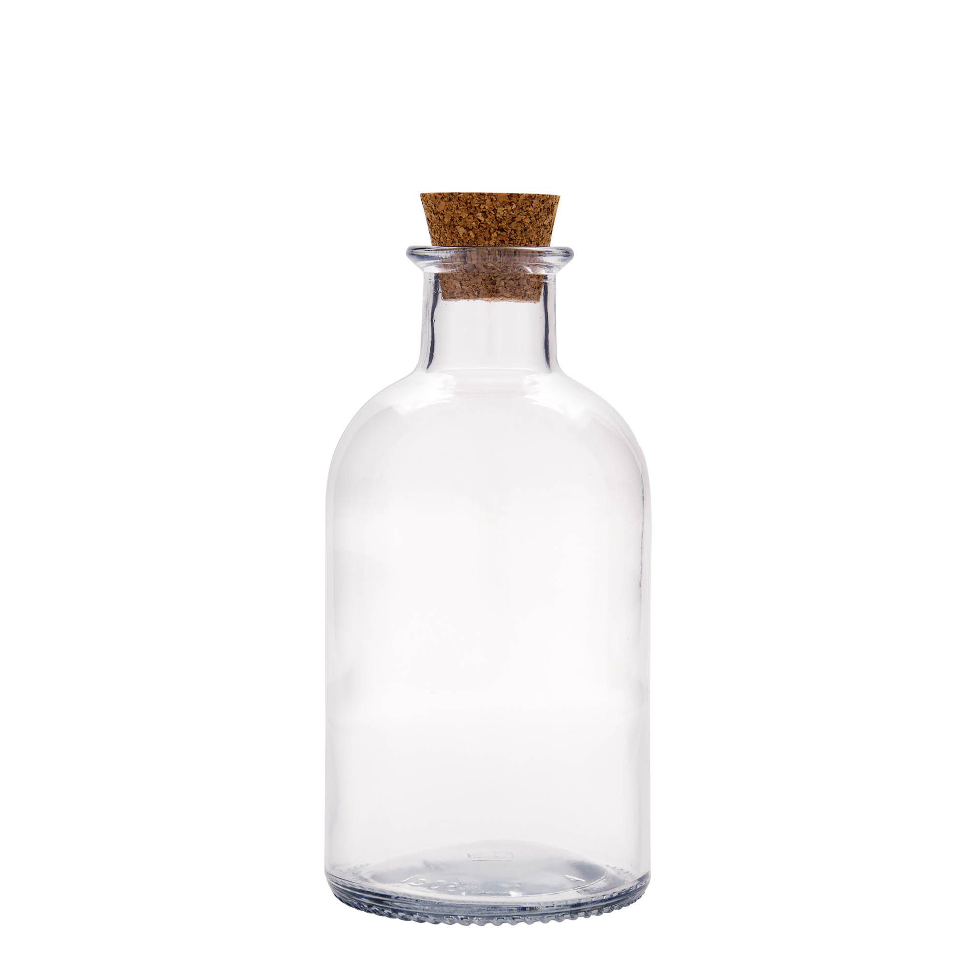 Bouteille en verre 500 ml Apothicaire 'Italia', ouverture : liège