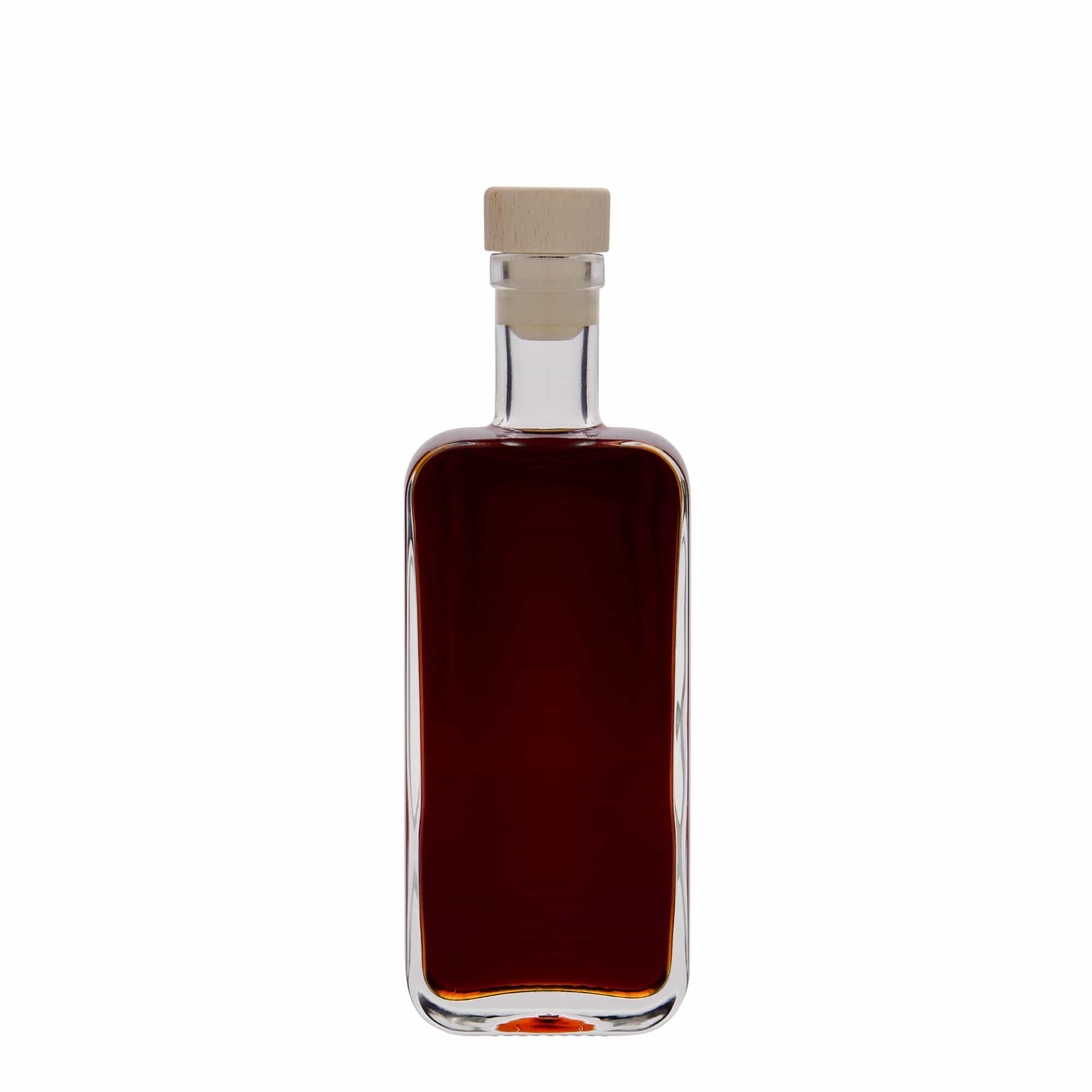 Bouteille en verre 200 ml 'Nice', rectangulaire, bouchage: bouchon