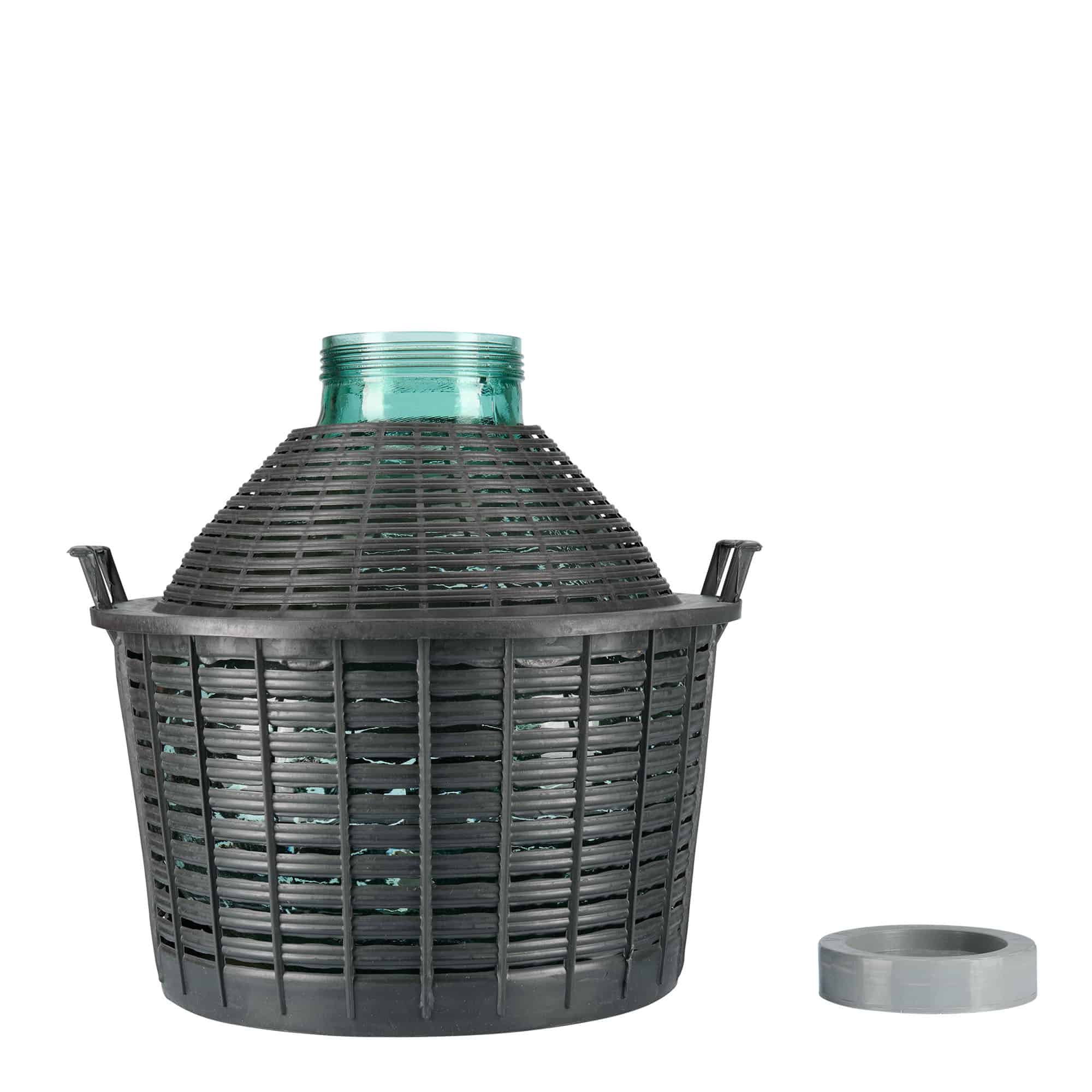 Bouteille ballon 25 l col large, verre, ouverture : bouchon à vis