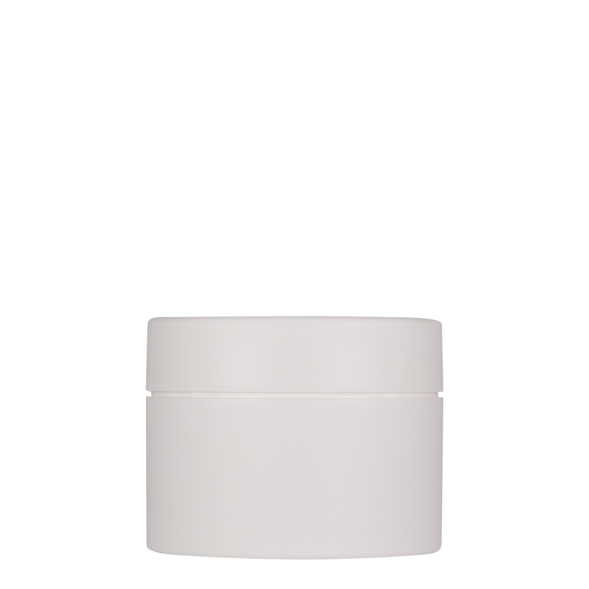Pot en plastique 150 ml 'Antonella', PP, blanc, ouverture : bouchon à vis Pot en plastique 150 ml 'Antonella', PP, blanc, ouverture : bouchon à vis