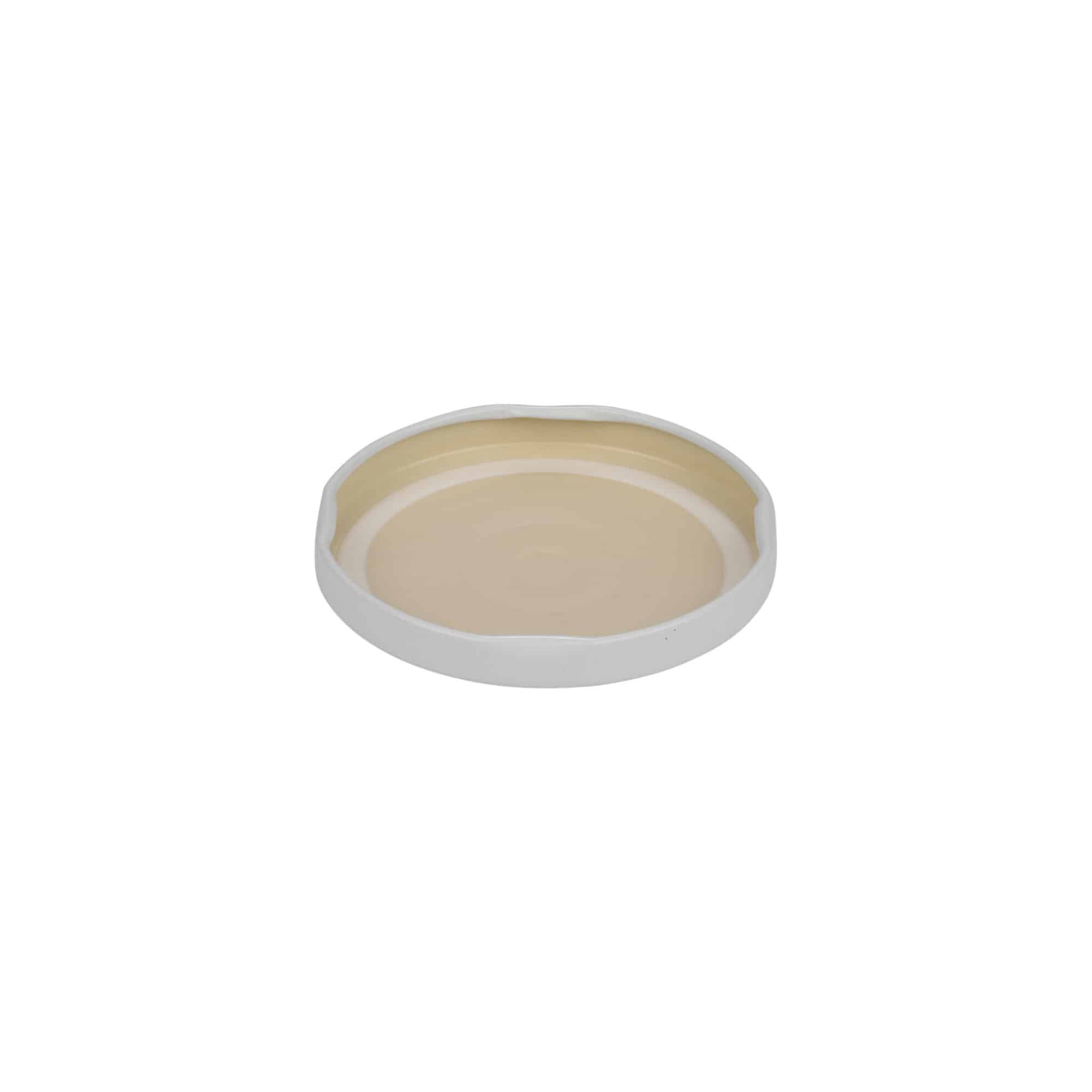 Bouchon à vis, tôle blanche, blanc, pour ouverture : TO 66