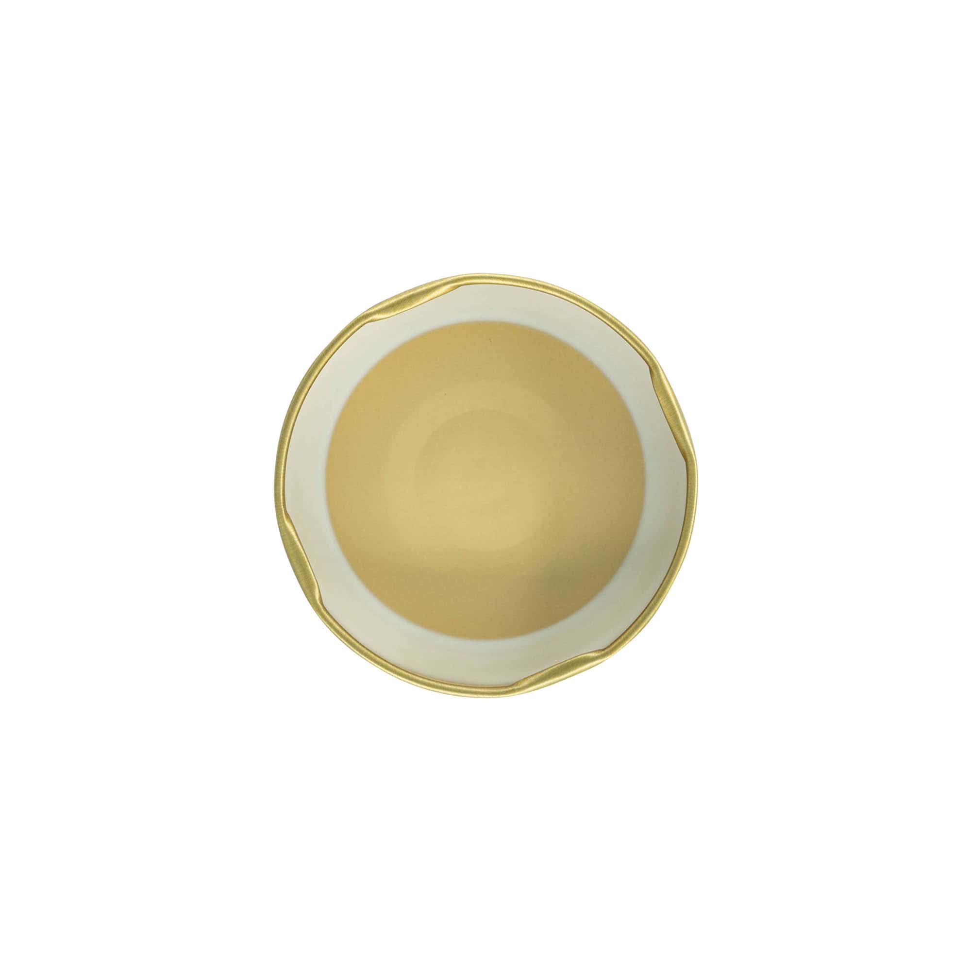 Bouchon à visser Deep-Twist-Off, tôle blanche, doré, pour ouverture : Deep-TO 66 Bouchon à visser Deep-Twist-Off, tôle blanche, doré, pour ouverture : Deep-TO 66