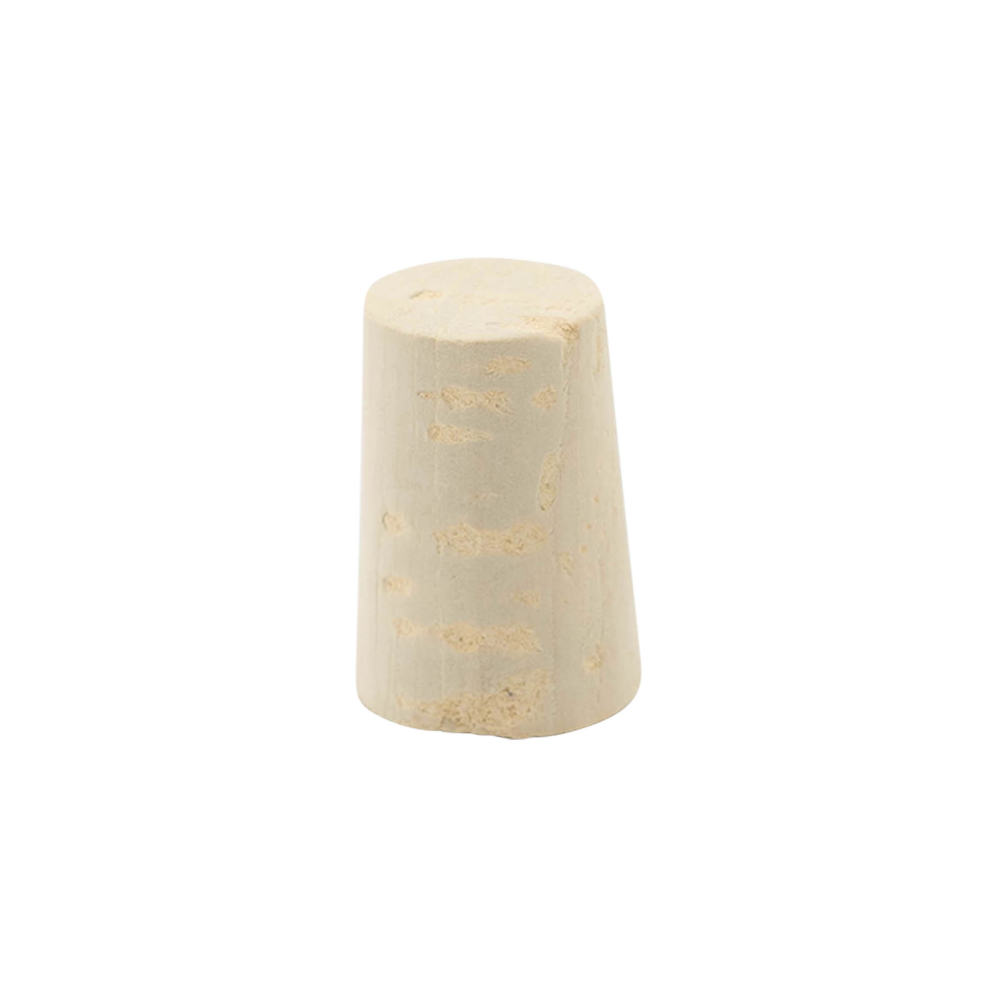 Bouchon conique 19-23 x 33, liège naturel, blanchi, pour embouchure : liège