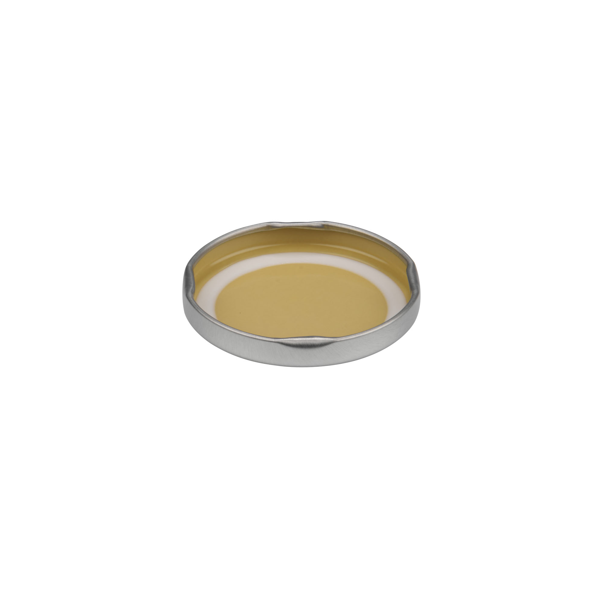 Bouchon à visser, tôle blanche, argenté, pour ouverture : TO 58 Bouchon à visser, tôle blanche, argenté, pour ouverture : TO 58