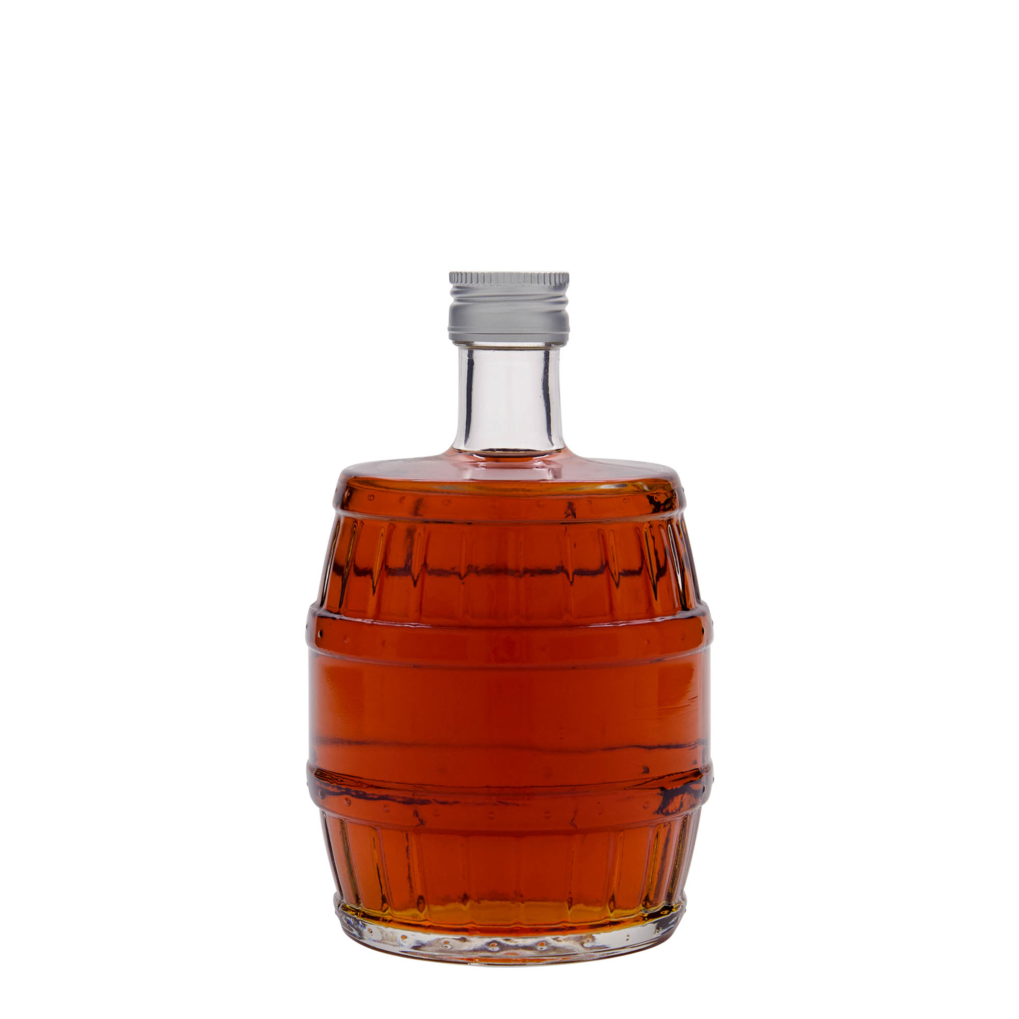 Bouteille en verre de 500 ml « fût », ouverture : PP 28 Bouteille en verre de 500 ml « fût », ouverture : PP 28