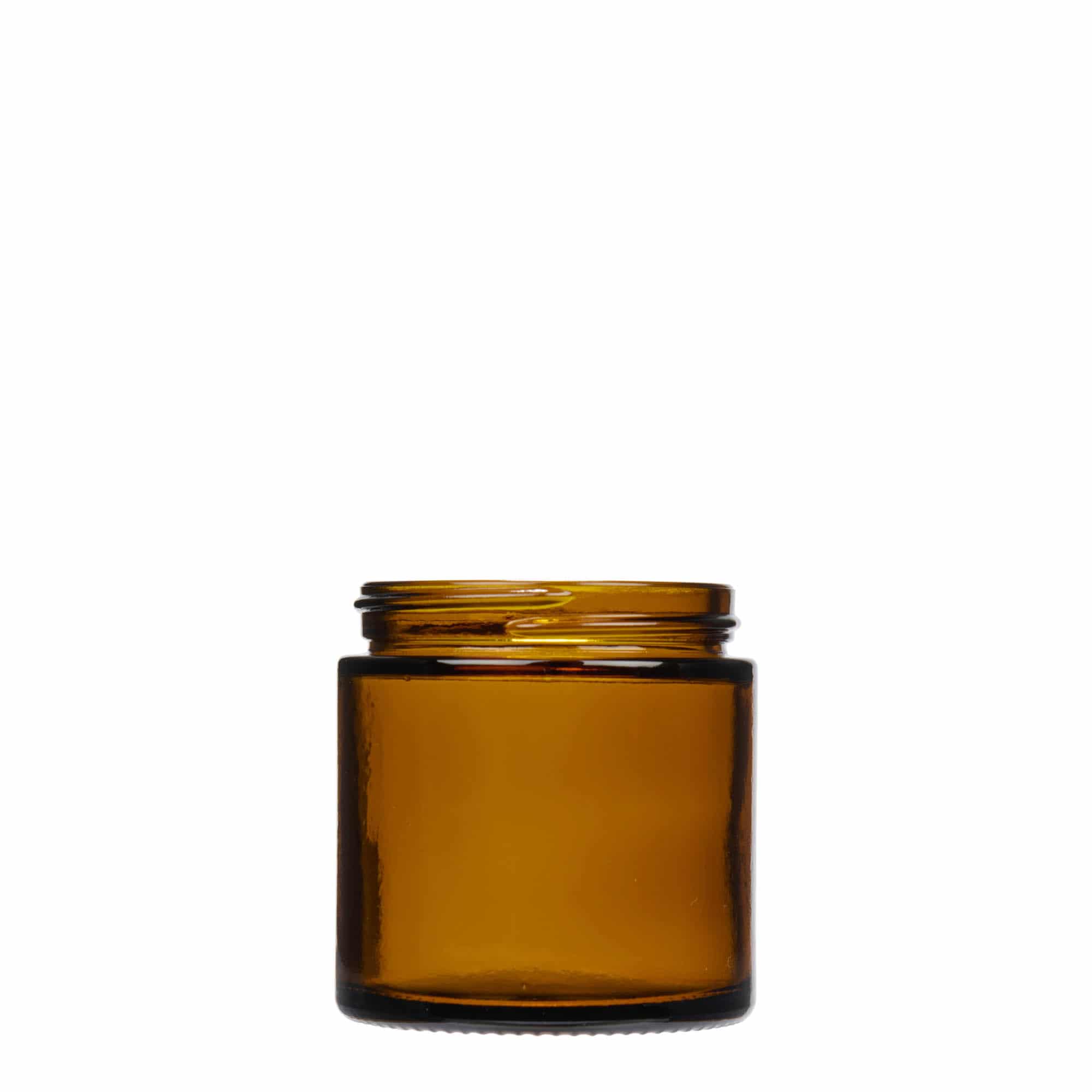 Pot de 120 ml « Brown Line », verre, brun, ouverture : bouchon à vis