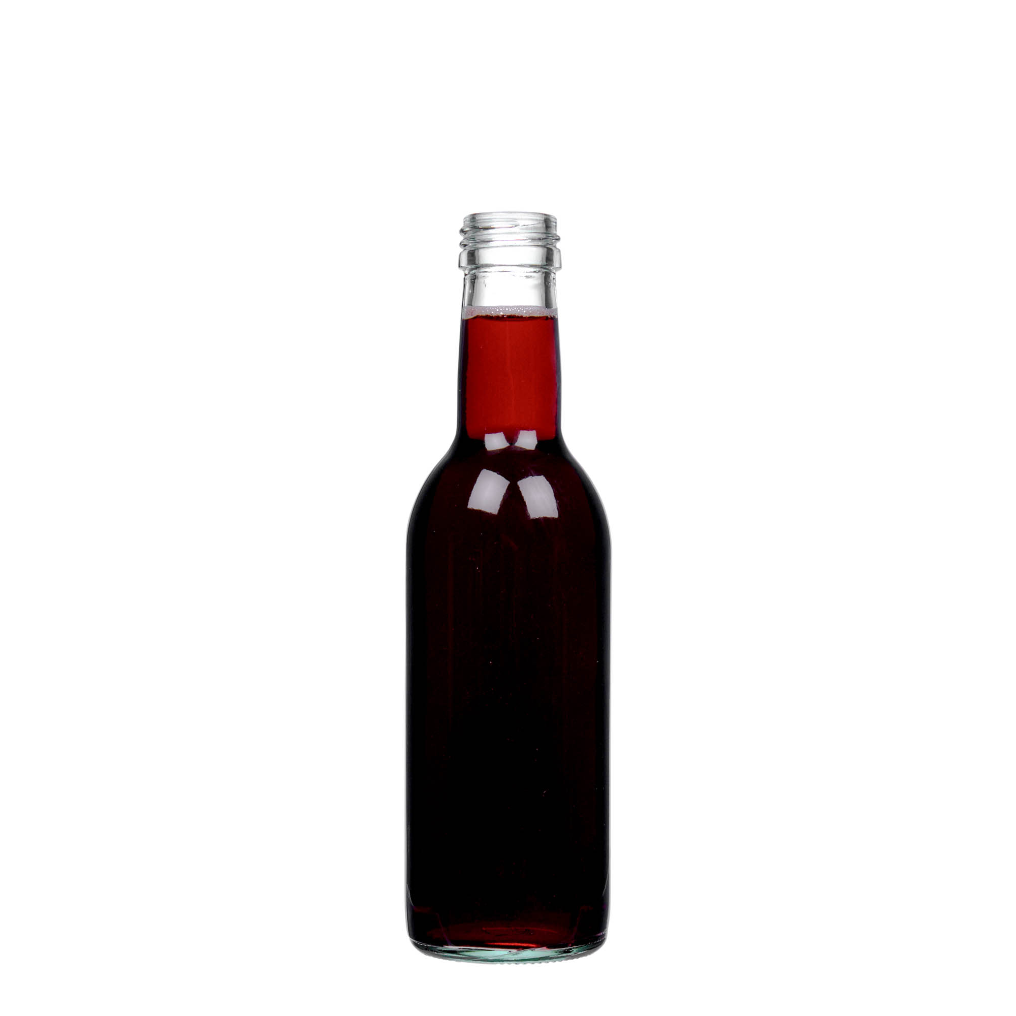 Bouteille en verre 250 ml 'Bordeaux', ouverture : PP 28