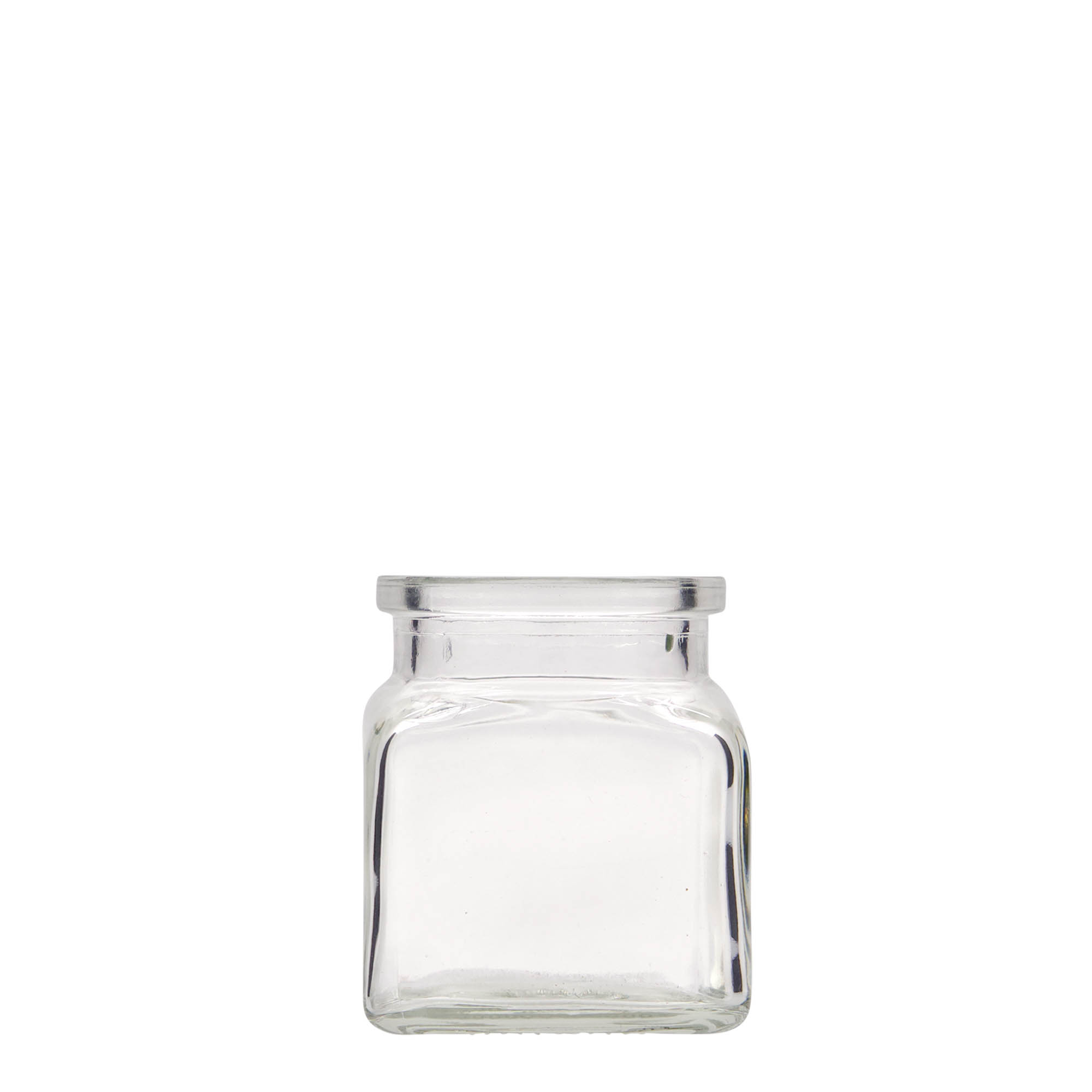 120 ml en verre à bouchon en liège, carré, ouverture : liège