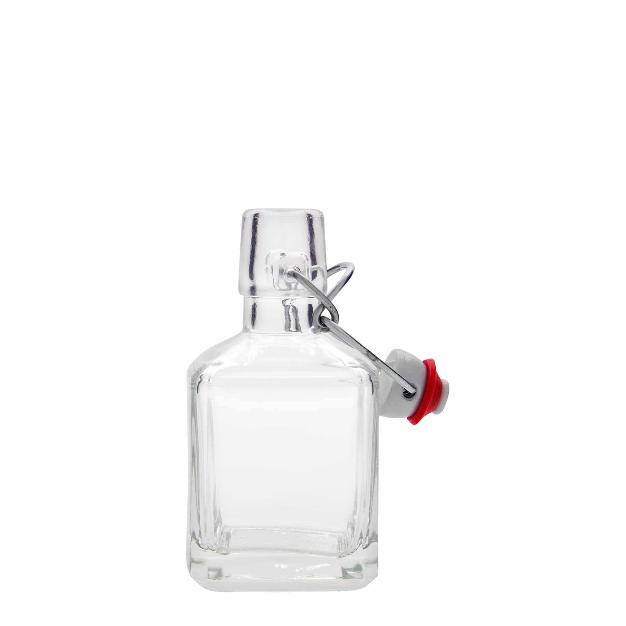 Bouteille en verre 200 ml 'Kubica', carrée, bouchage: bouchon mécanique Bouteille en verre 200 ml 'Kubica', carrée, bouchage: bouchon mécanique
