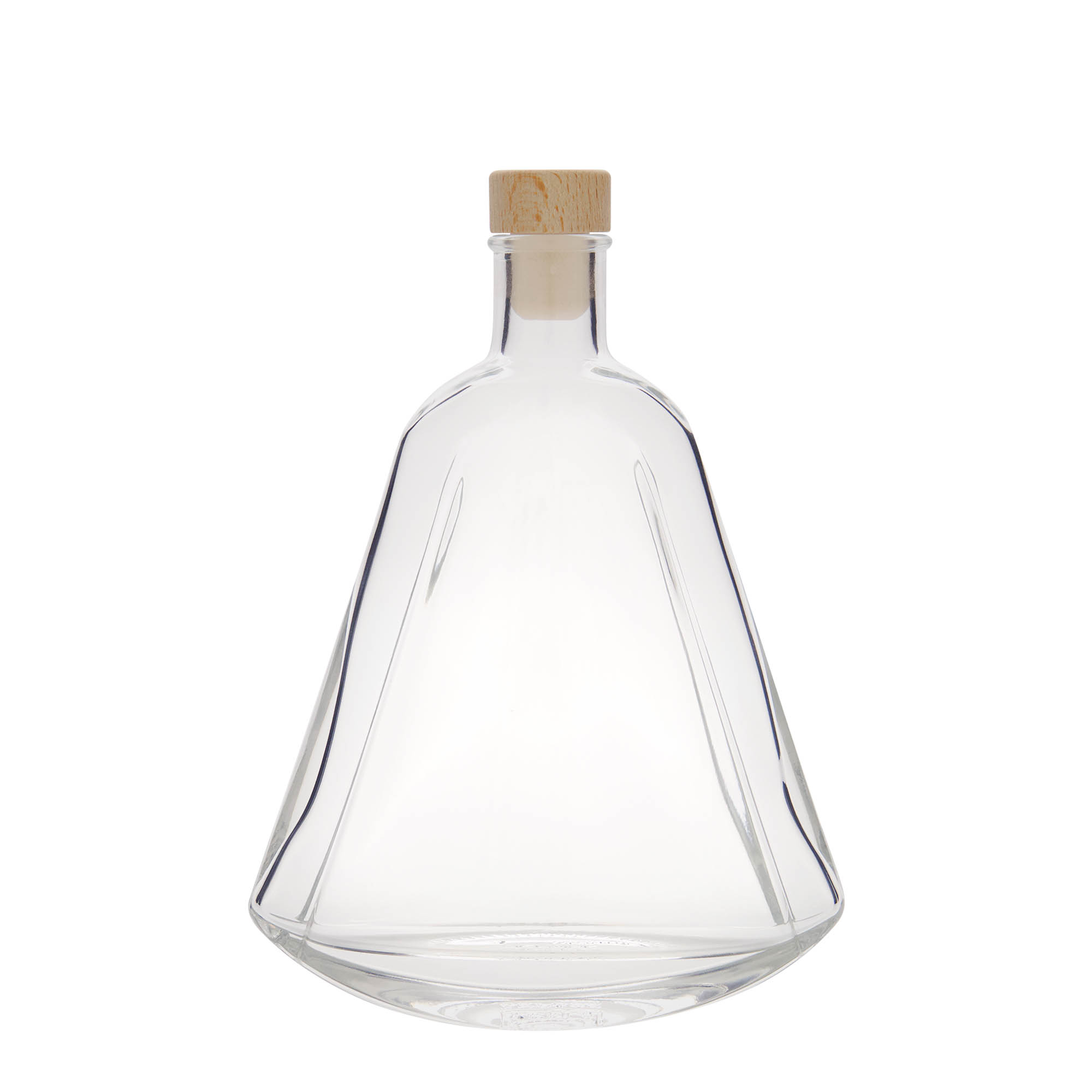Bouteille en verre 350 ml 'Maurizio', ovale, ouverture : bouchon en liège Bouteille en verre 350 ml 'Maurizio', ovale, ouverture : bouchon en liège