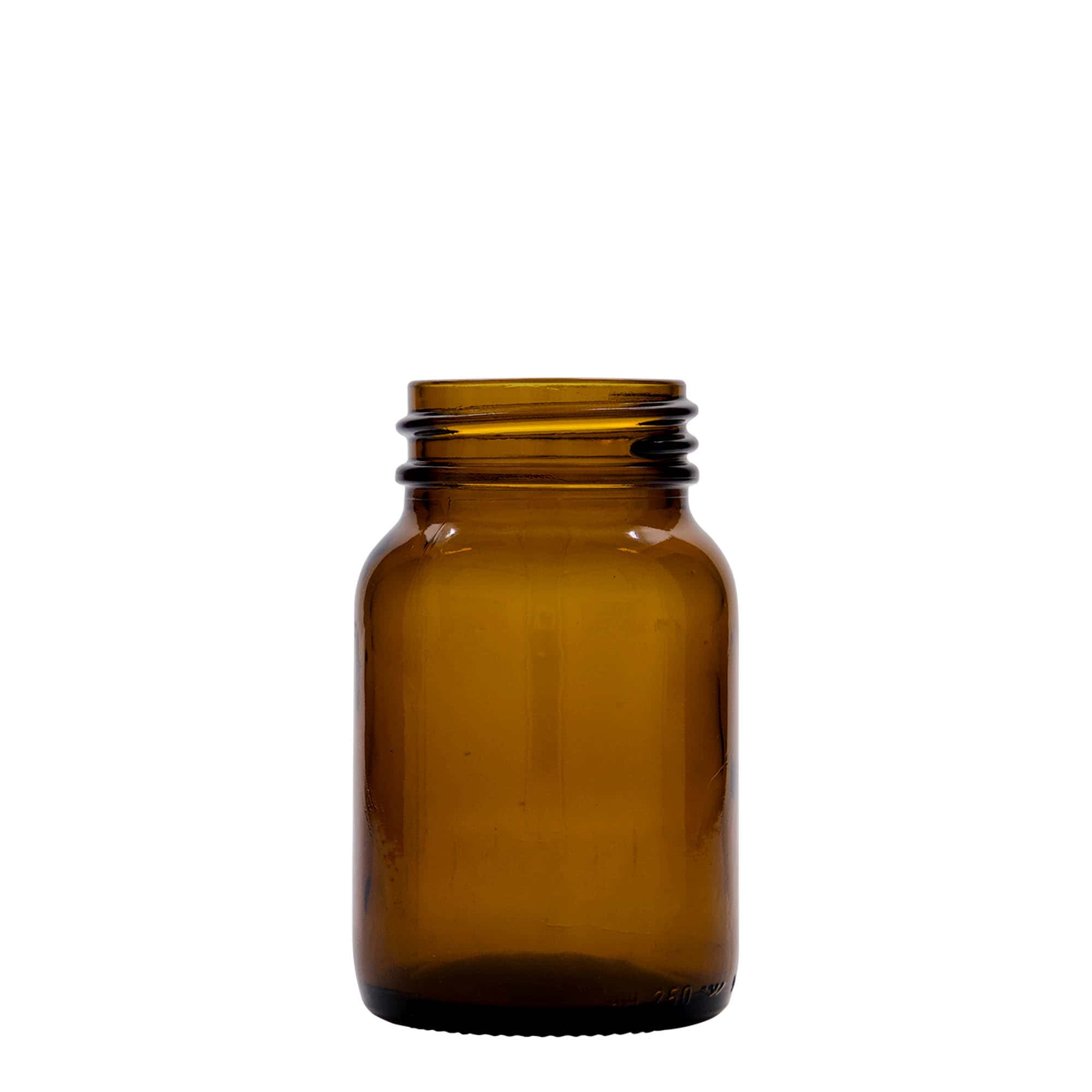 250 ml bocal à large ouverture, brun, ouverture : DIN 55