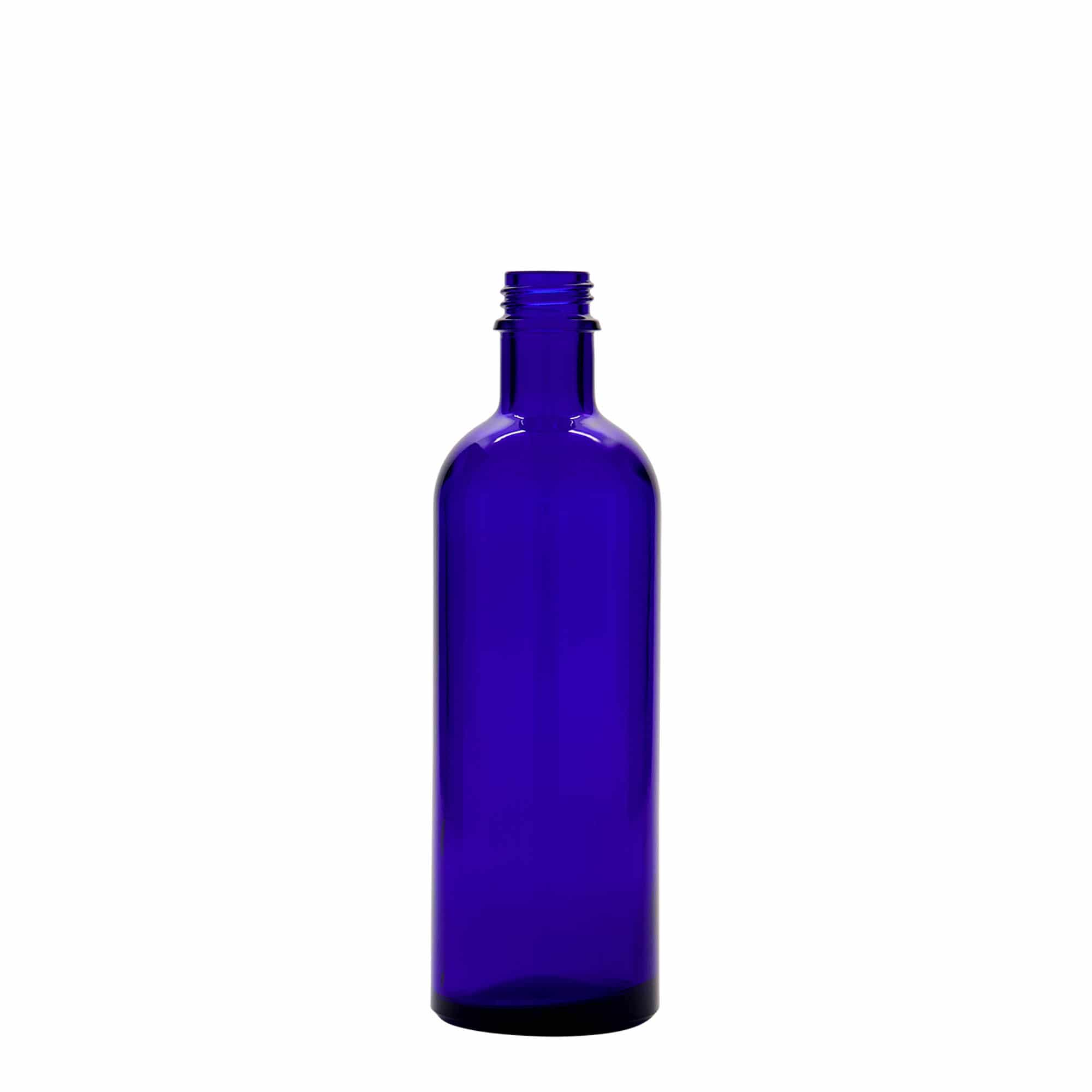 Flacon médical 200 ml, verre, bleu royal, embouchure : DIN 22