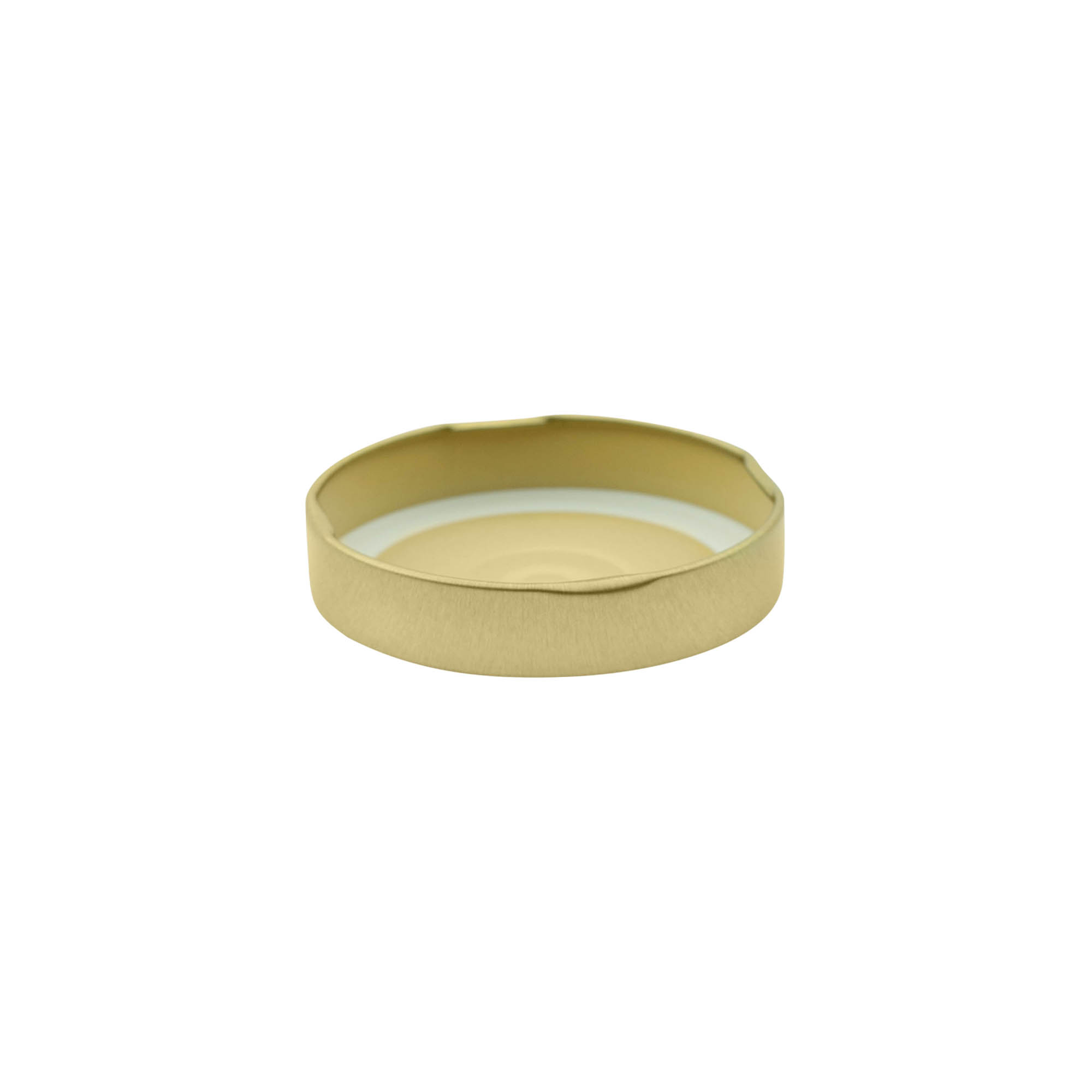 Bouchon à visser Deep-Twist-Off, tôle blanche, doré, pour ouverture : Deep-TO 66