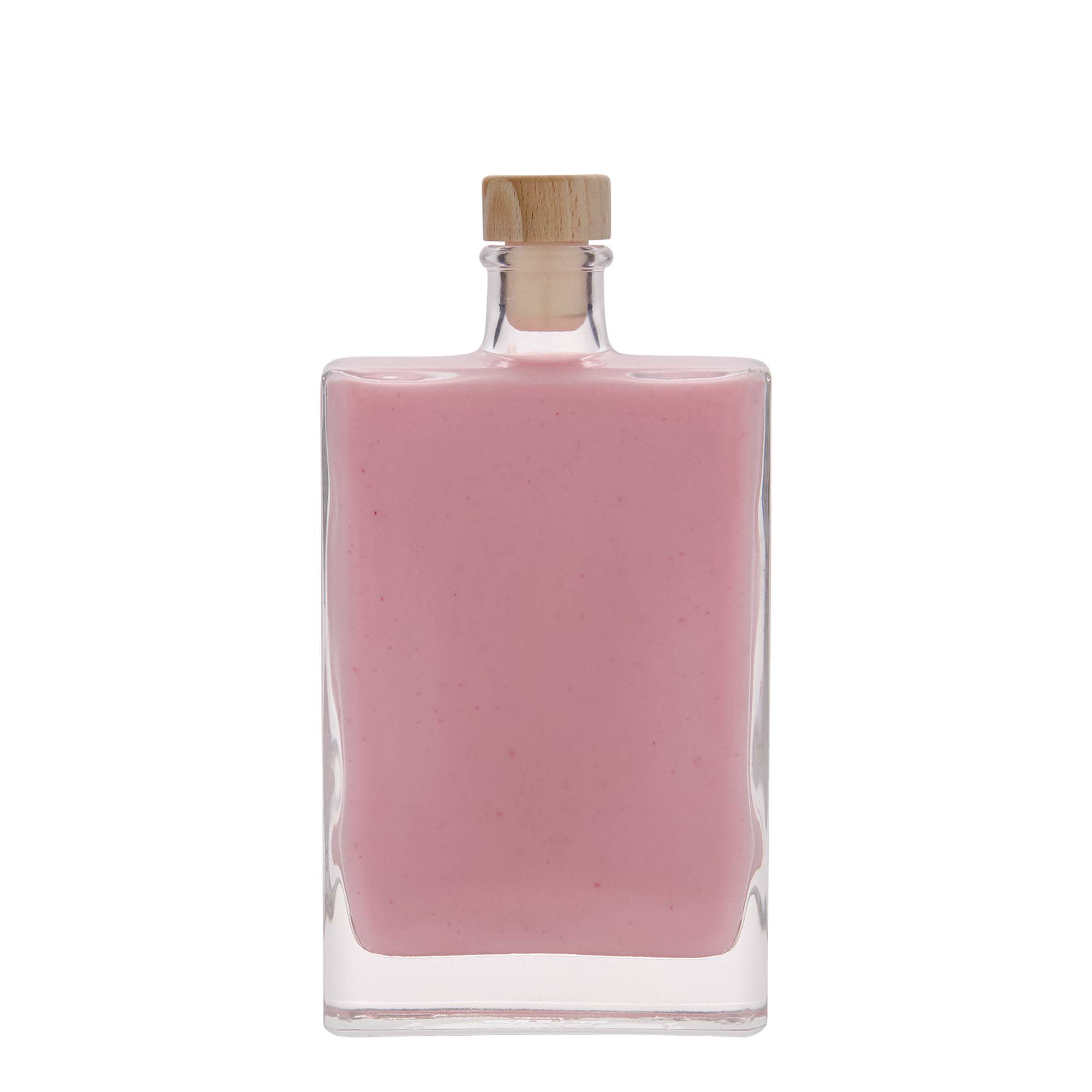 Bouteille en verre 350 ml 'Julia', rectangulaire, ouverture : bouchon en liège