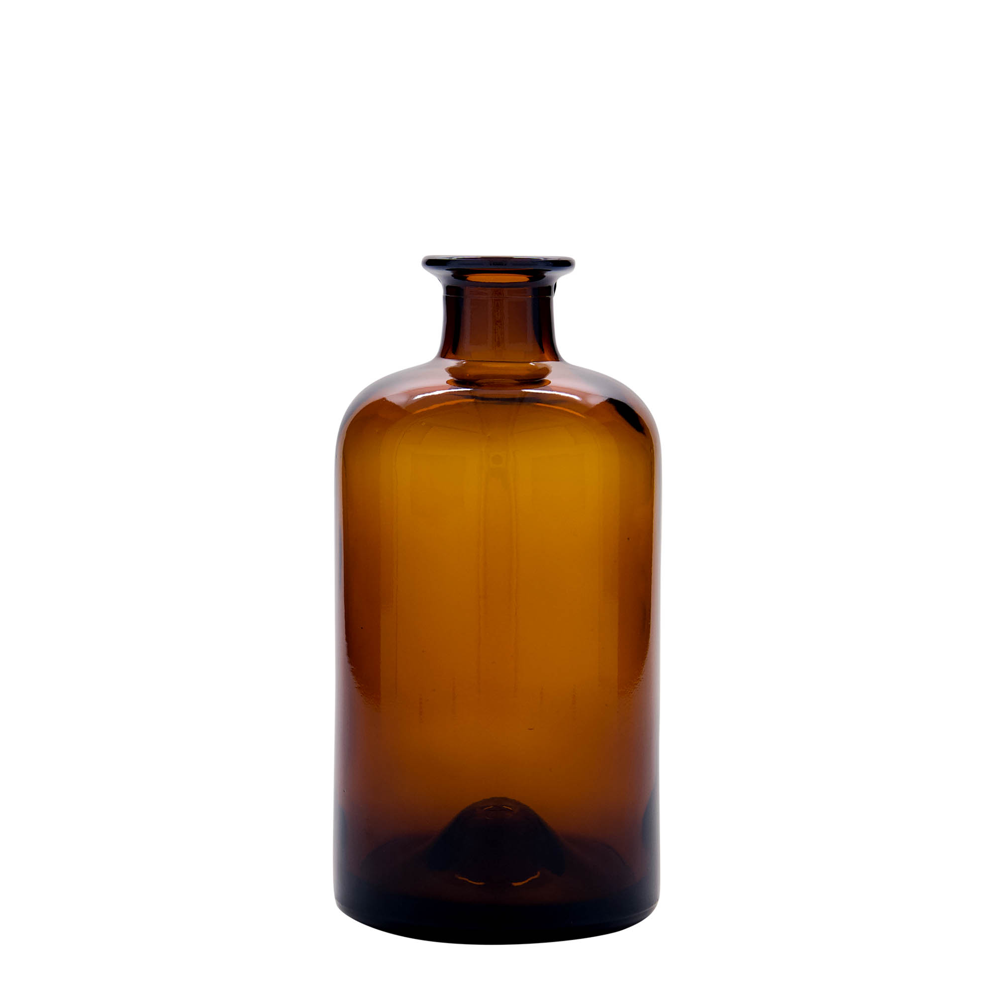 Bouteille en verre de 500 ml, pharmacie, brune, ouverture : bouchon en liège
