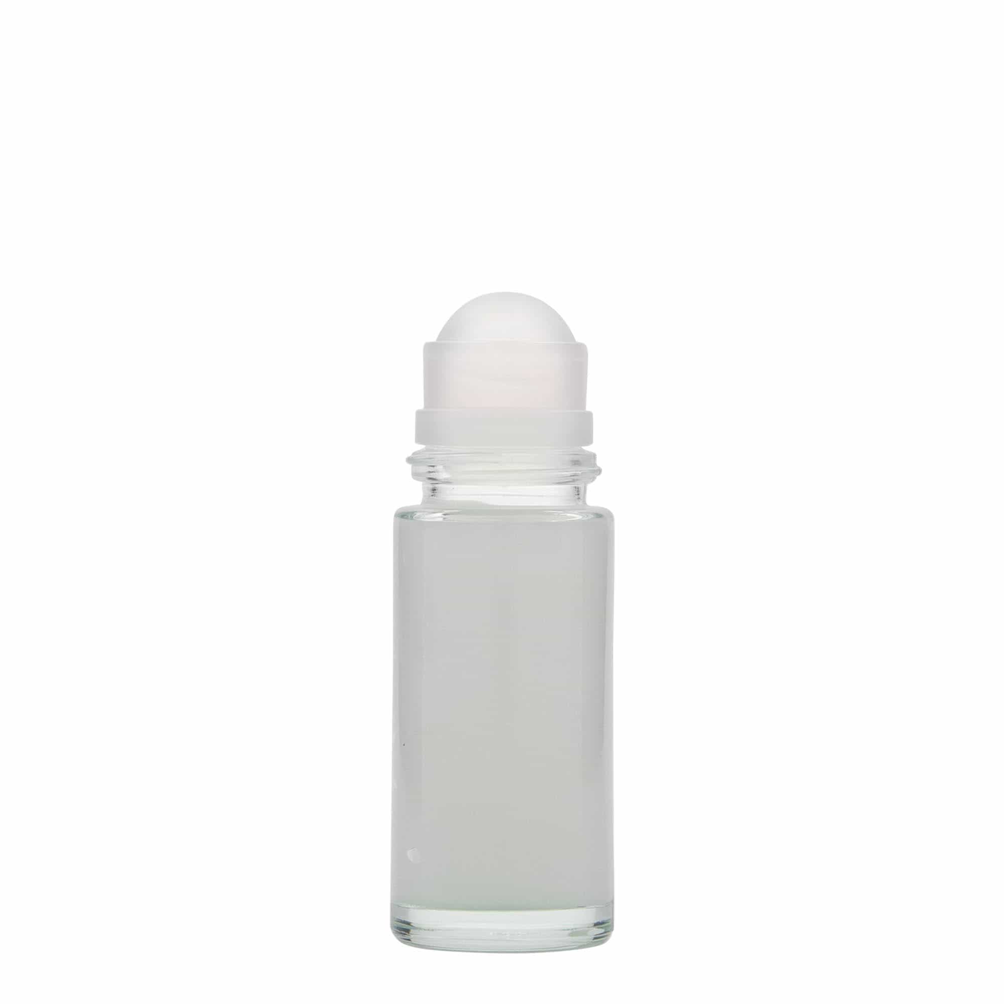 Flacon roll-on de 50 ml, verre, ouverture : bouchon à vis