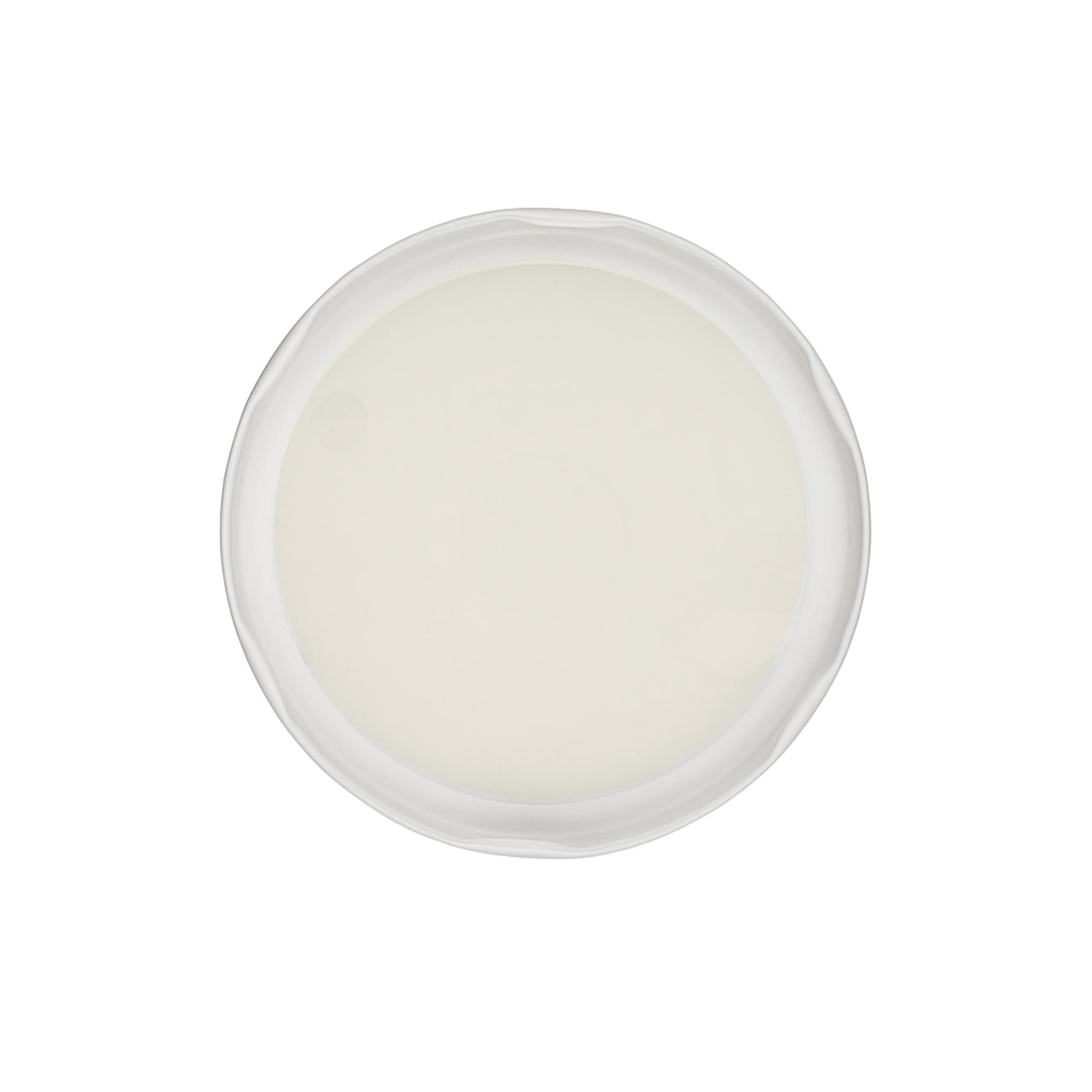 Bouchon à vis, tôle blanche, blanc, pour ouverture : TO 100