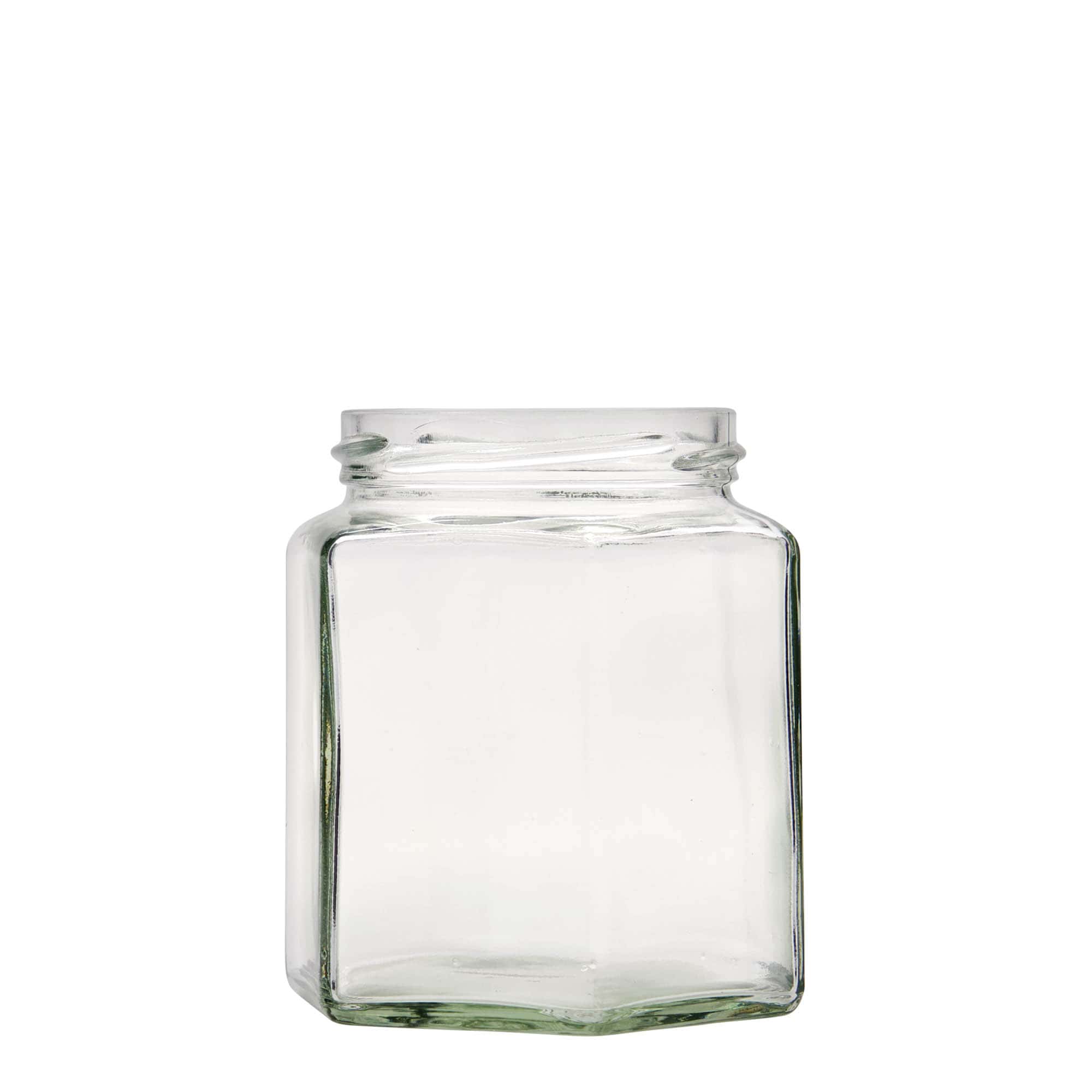 390 ml pot hexagonal, ouverture : twist-off (TO 70) 390 ml pot hexagonal, ouverture : twist-off (TO 70)