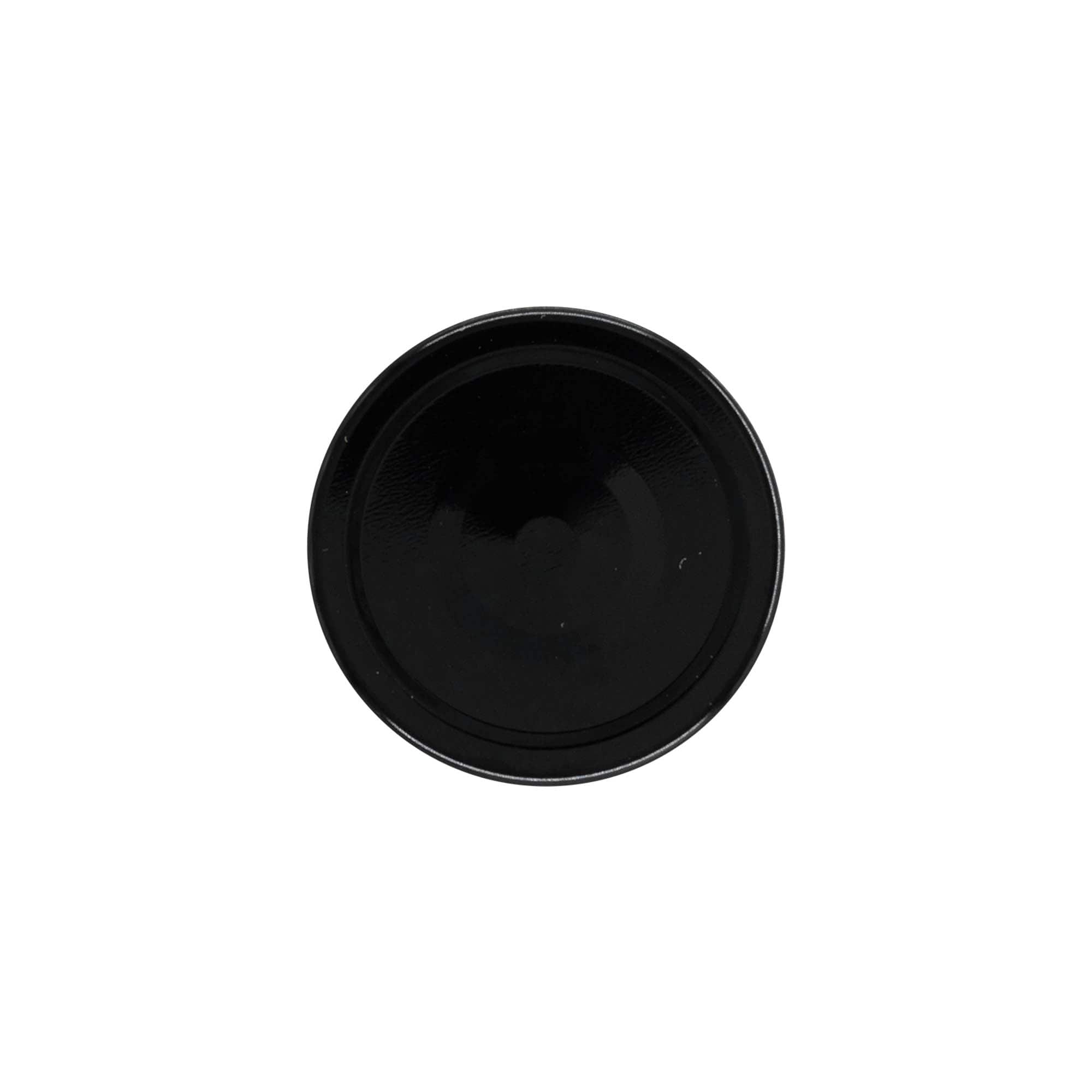 Bouchon à visser Deep-Twist-Off, tôle blanche, noir, pour ouverture : Deep-TO 66