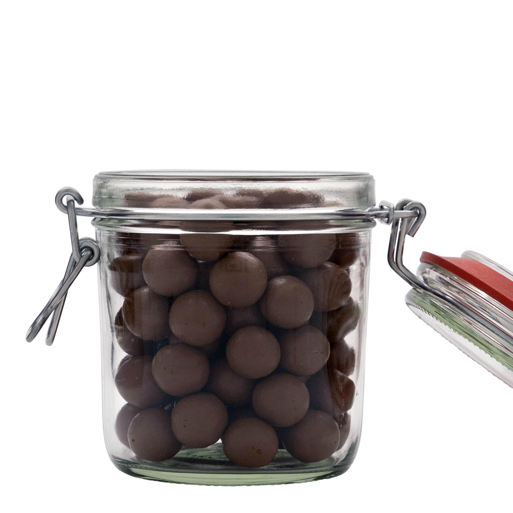 Pot en verre de 530 ml avec fermeture à levier, ouverture : fermeture à levier métallique Pot en verre de 530 ml avec fermeture à levier, ouverture : fermeture à levier métallique