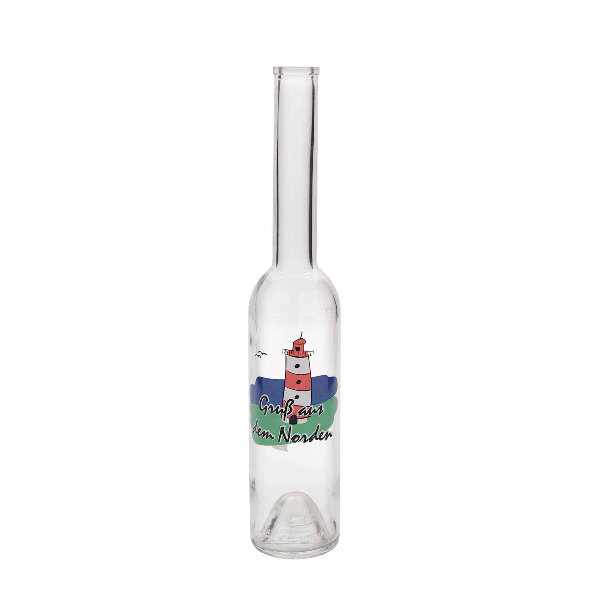Bouteille en verre 350 ml 'Opera', motif : Nord, ouverture : bouchon en liège