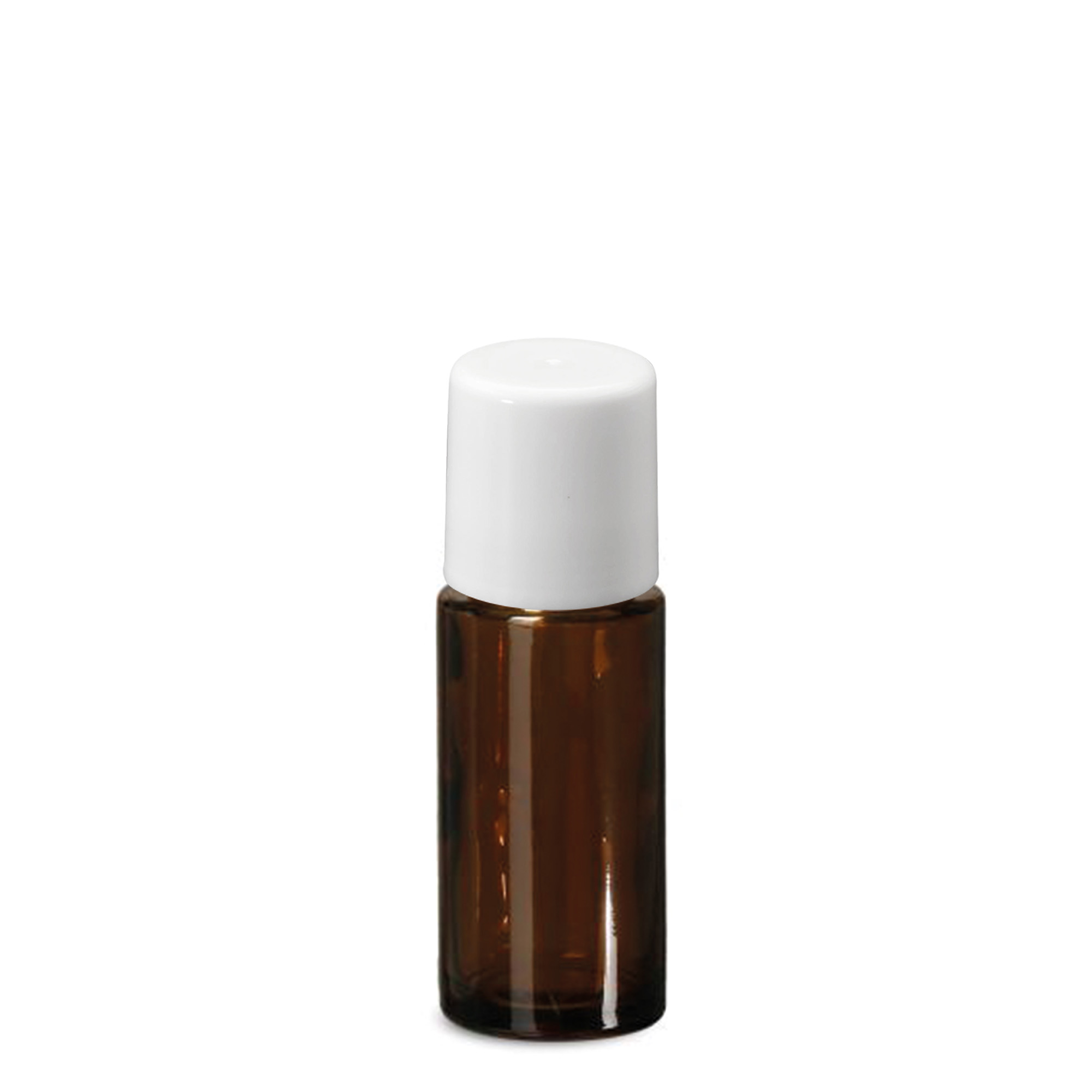 Flacon roll-on 50 ml, verre, brun, ouverture : bouchon à vis Flacon roll-on 50 ml, verre, brun, ouverture : bouchon à vis