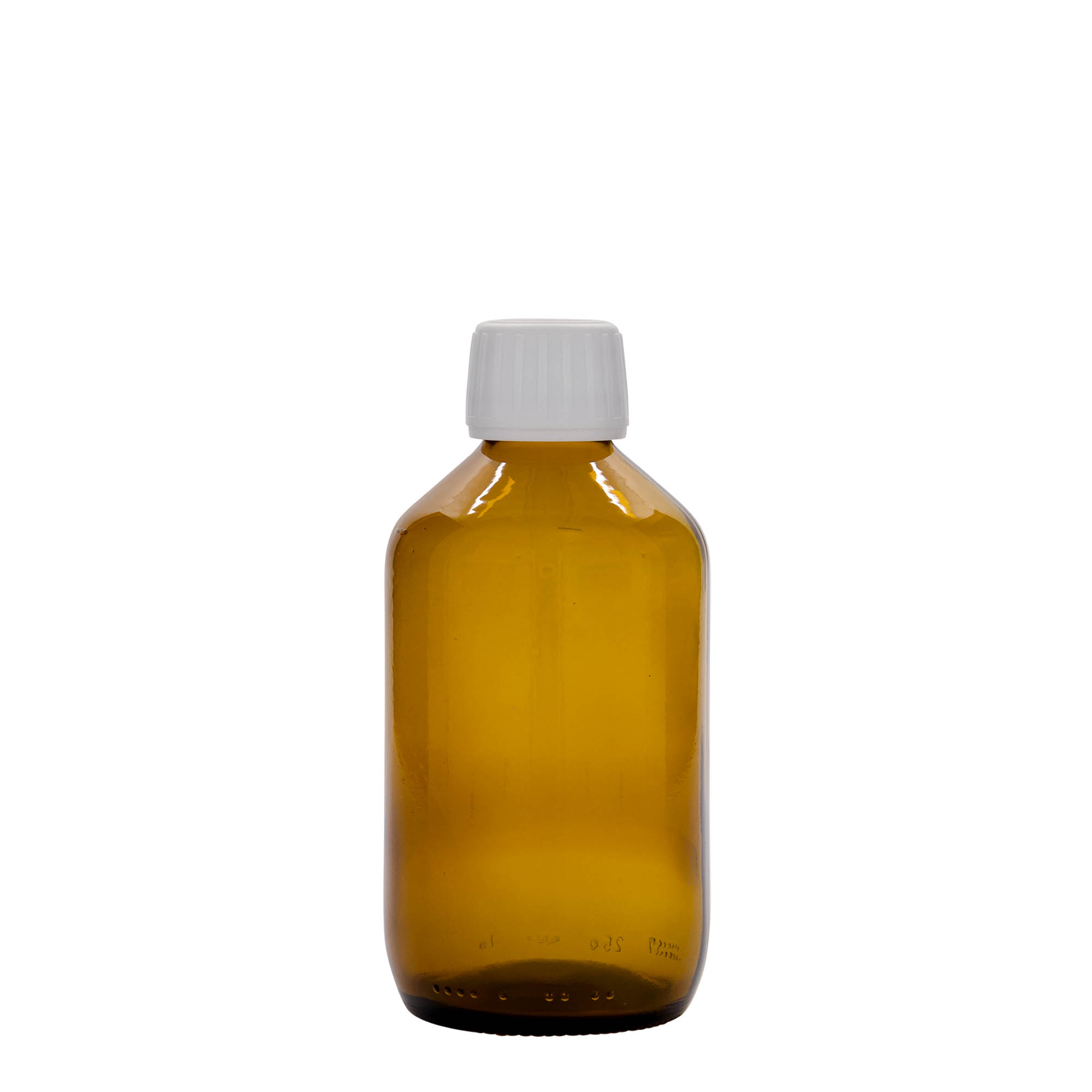 Flacon médical 250 ml, brun, verre, ouverture : PP 28