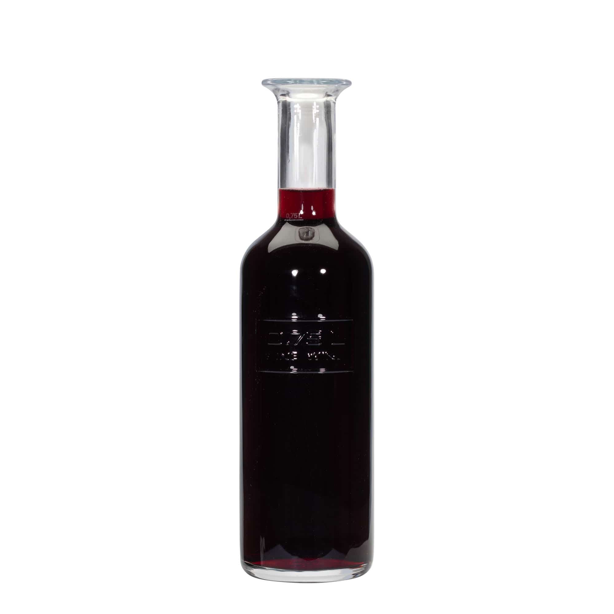 Bouteille en verre 750 ml 'Optima Fine Wine', ouverture : bouchon en liège Bouteille en verre 750 ml 'Optima Fine Wine', ouverture : bouchon en liège