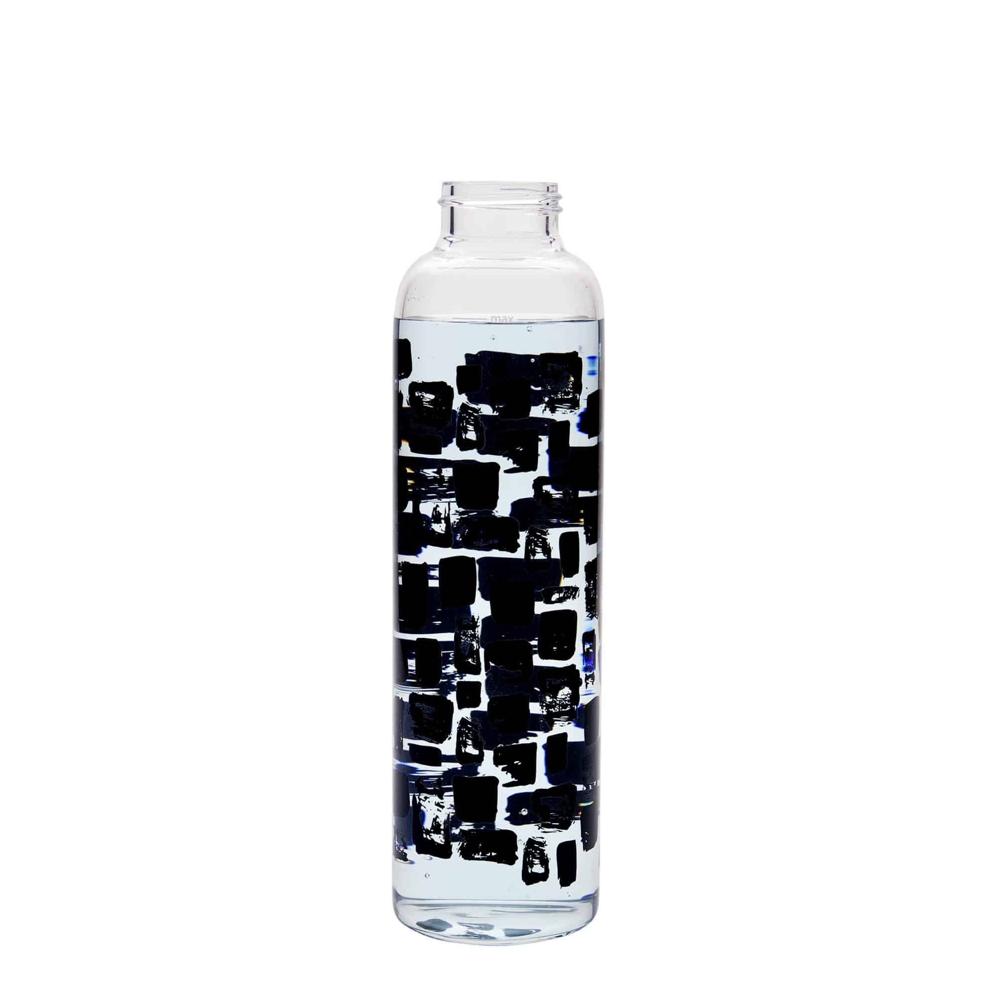 Gourde 500 ml 'Perseus', motif : rectangles noirs, col : bouchon à vis
