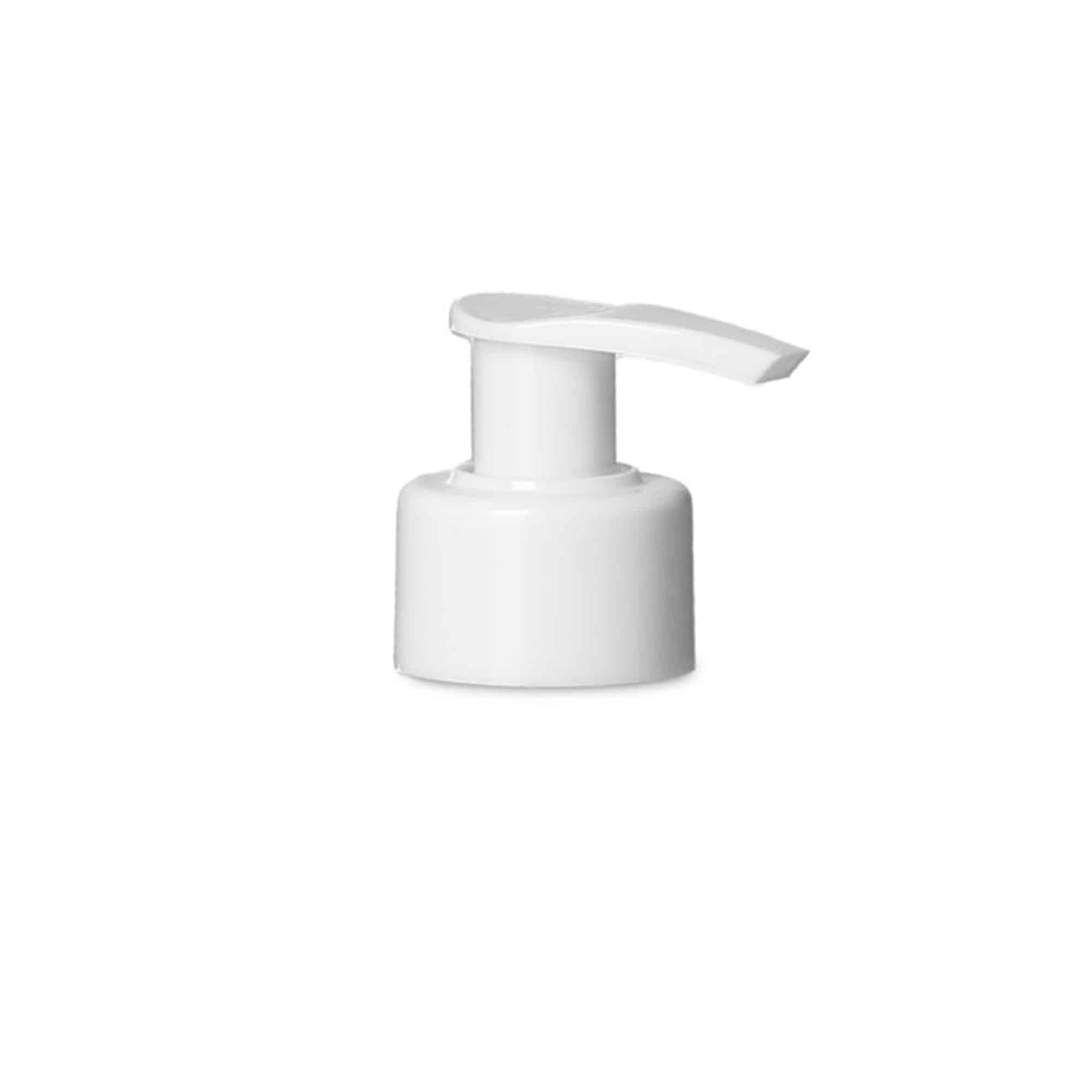 Bouchon à vis avec pompe doseuse, plastique PP blanc, pour goulot : PP 28 Bouchon à vis avec pompe doseuse, plastique PP blanc, pour goulot : PP 28