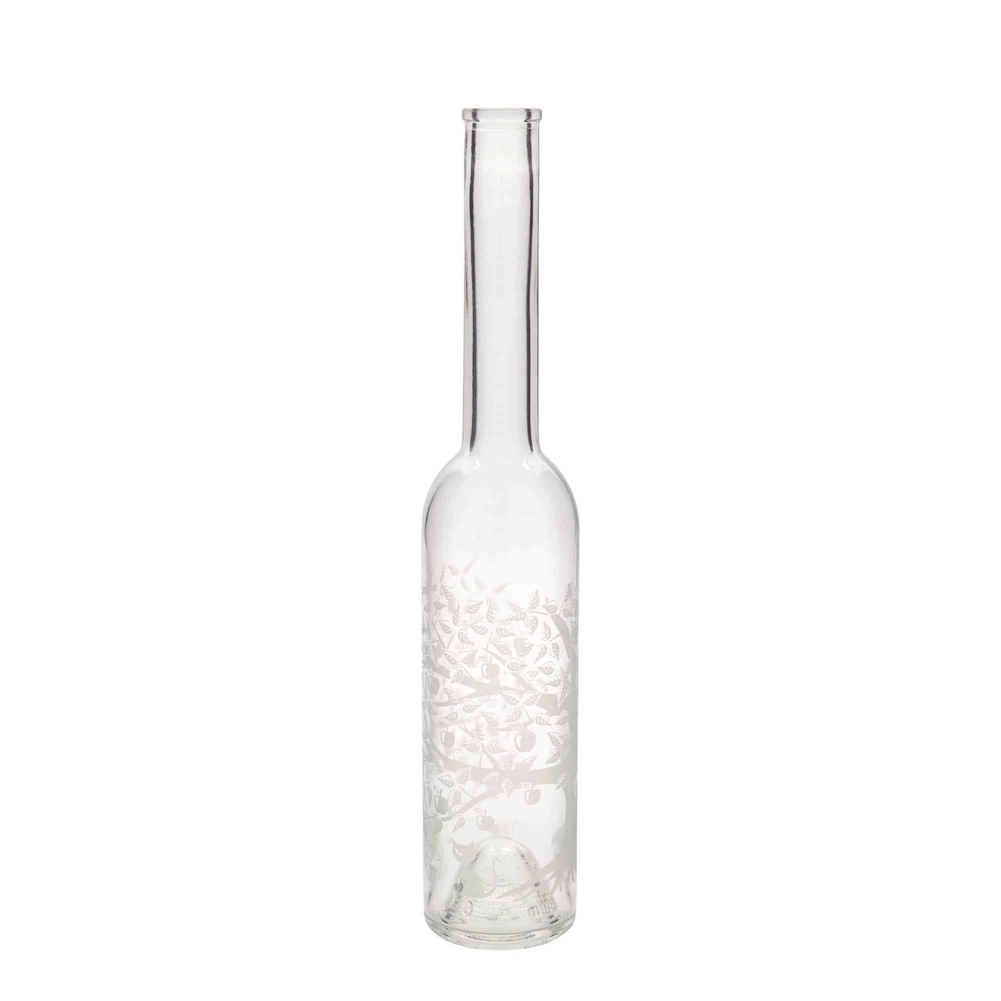 Bouteille en verre 350 ml 'Opera', motif : pommier, bouchage: bouchon Bouteille en verre 350 ml 'Opera', motif : pommier, bouchage: bouchon
