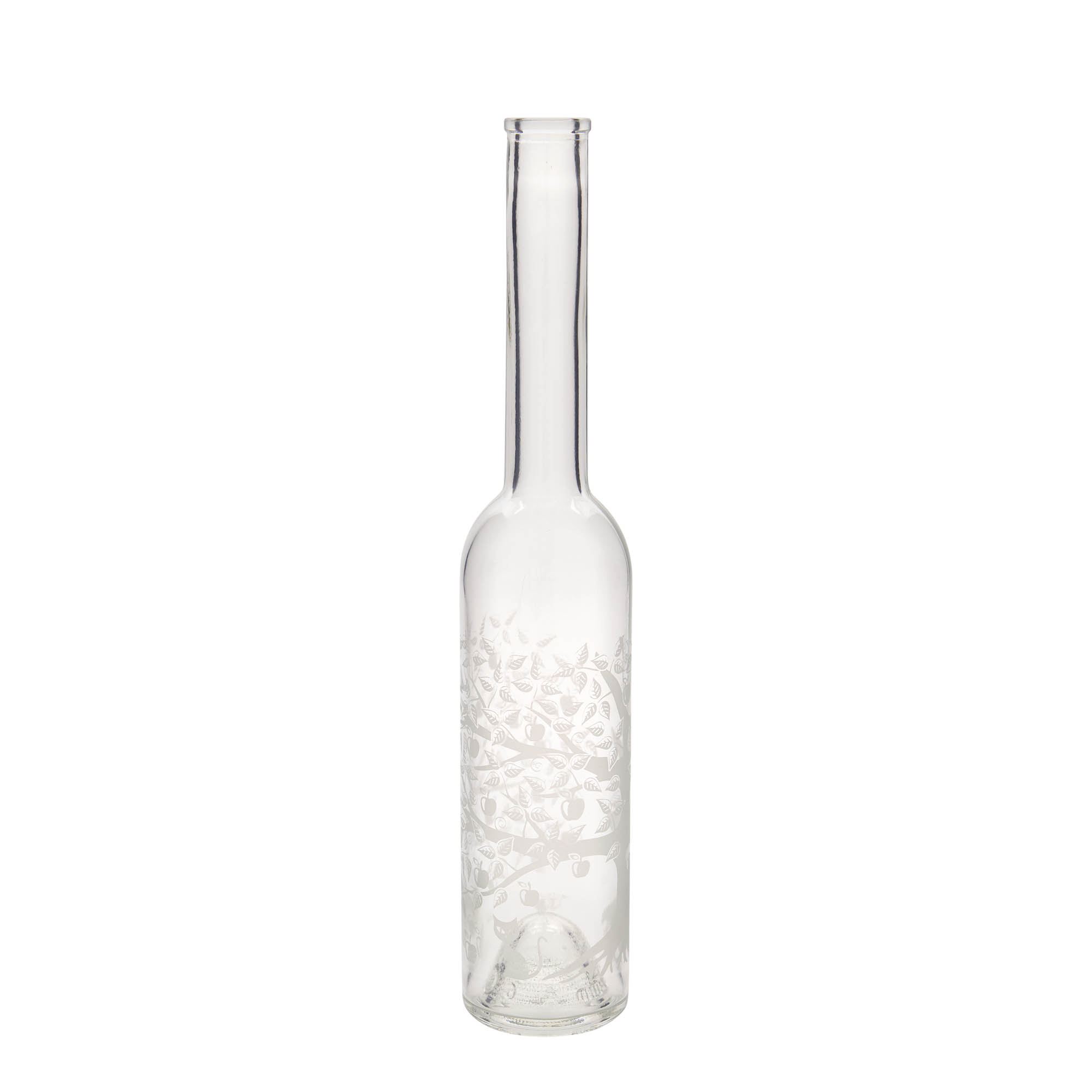 Bouteille en verre 350 ml 'Opera', motif : pommier, ouverture : bouchon en liège