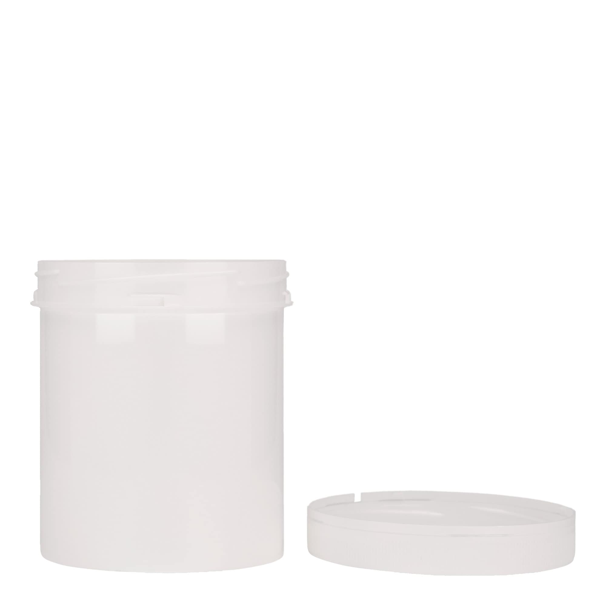 500 ml boîte en plastique « Securilock », PP, blanche, ouverture : bouchon à vis