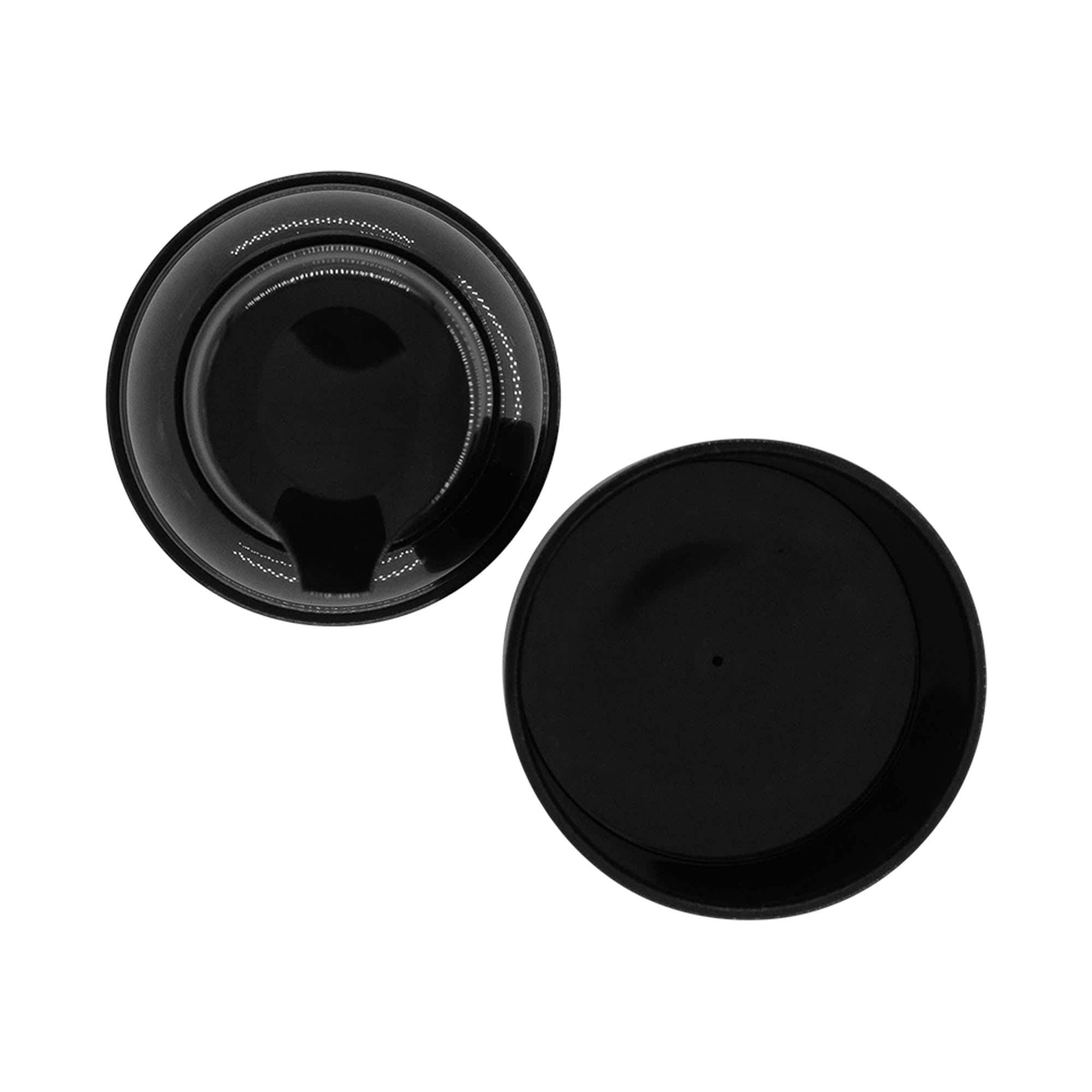 Pompe distributeur airless « Mezzo », type D, plastique PP, noir avec capuchon noir