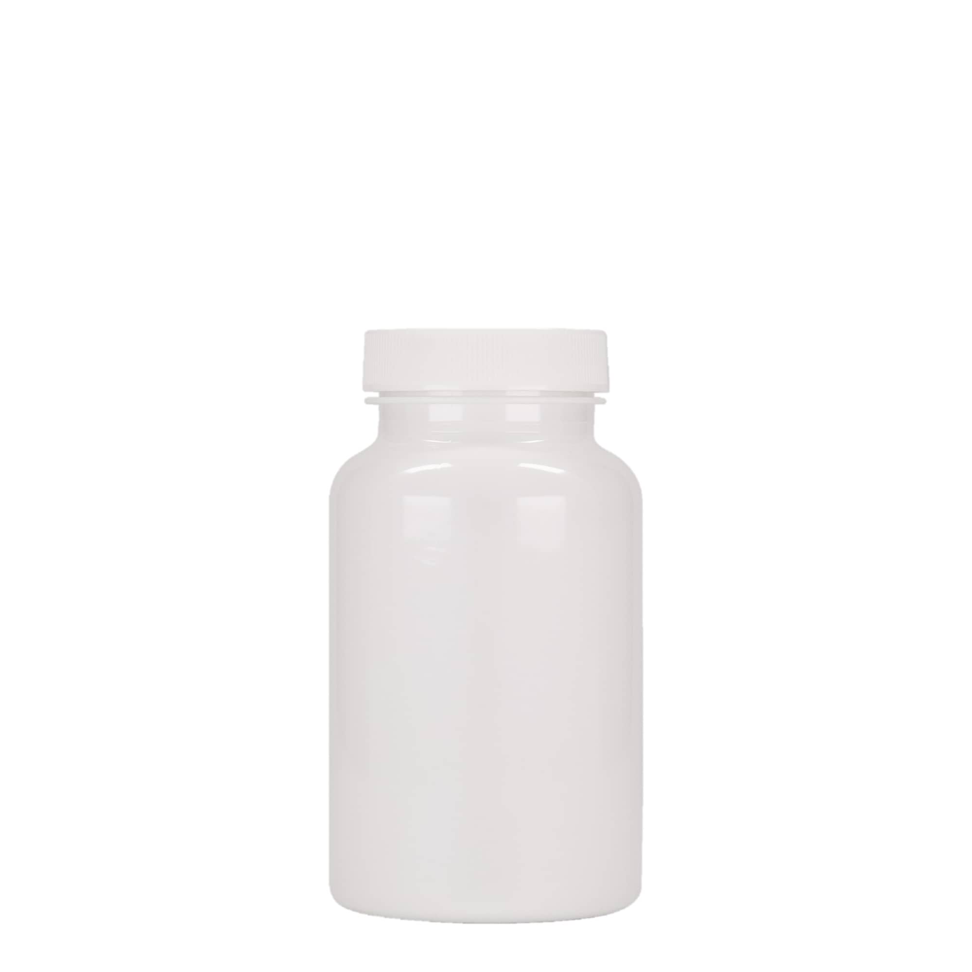 200 ml flacon PET, plastique, blanc, ouverture : 45/400