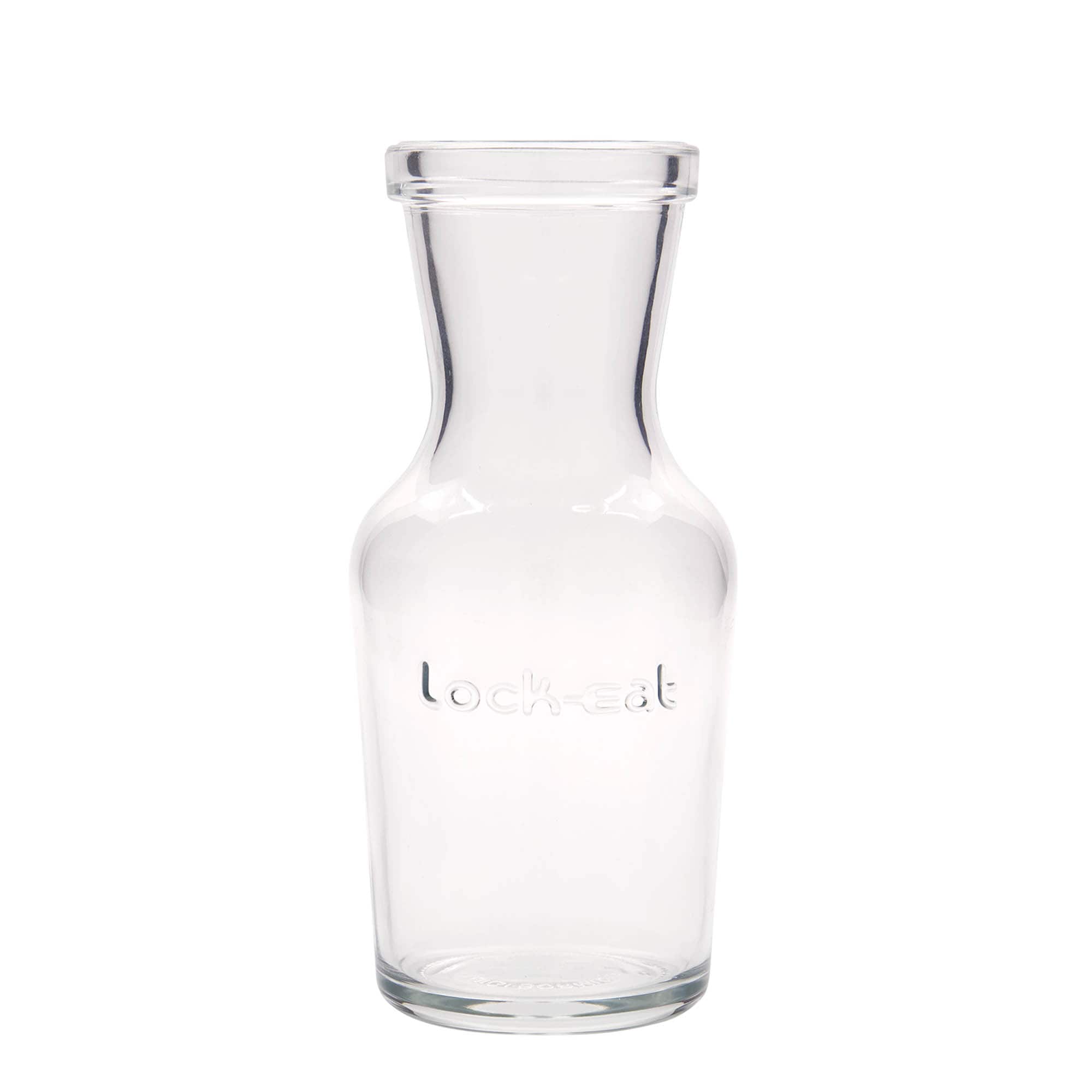 Carafe en verre 500 ml 'Lock-Eat', ouverture : fermeture à pince métallique