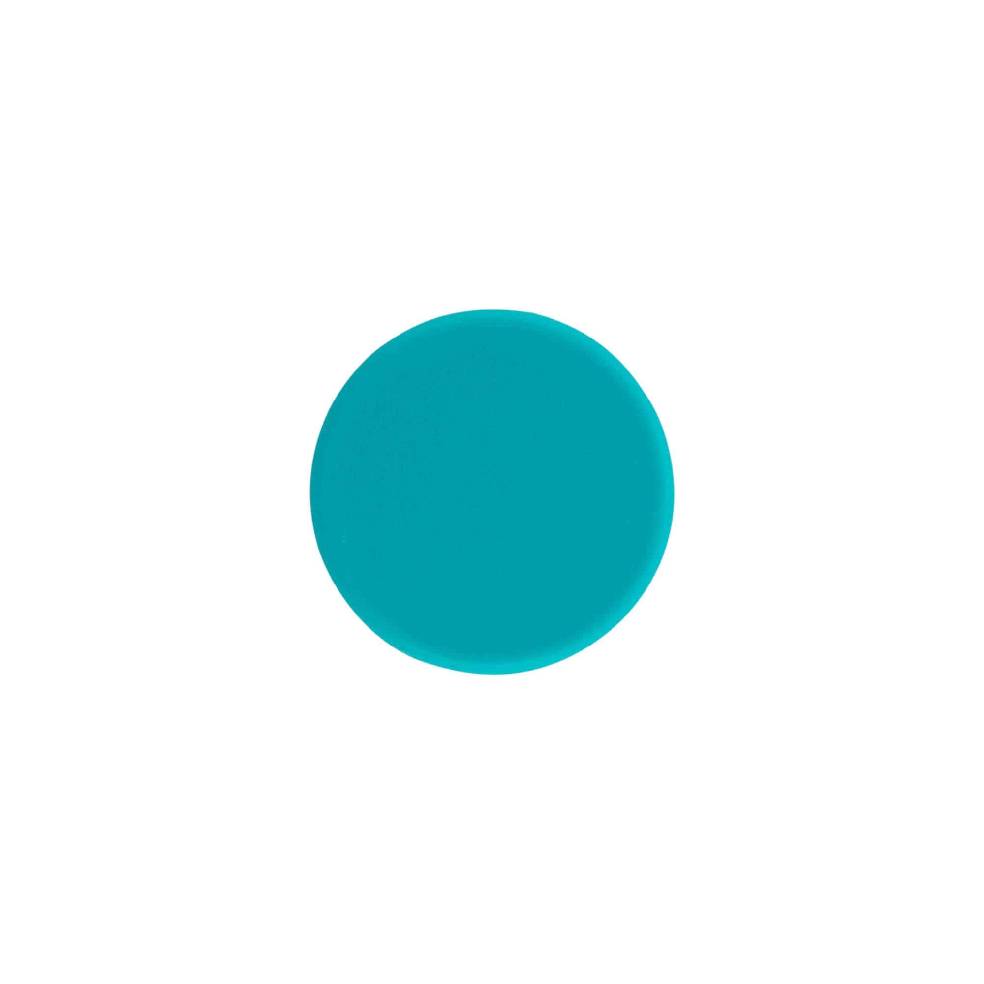 Bouchon à vis, plastique ABS, turquoise, pour ouverture : GPI 28/400