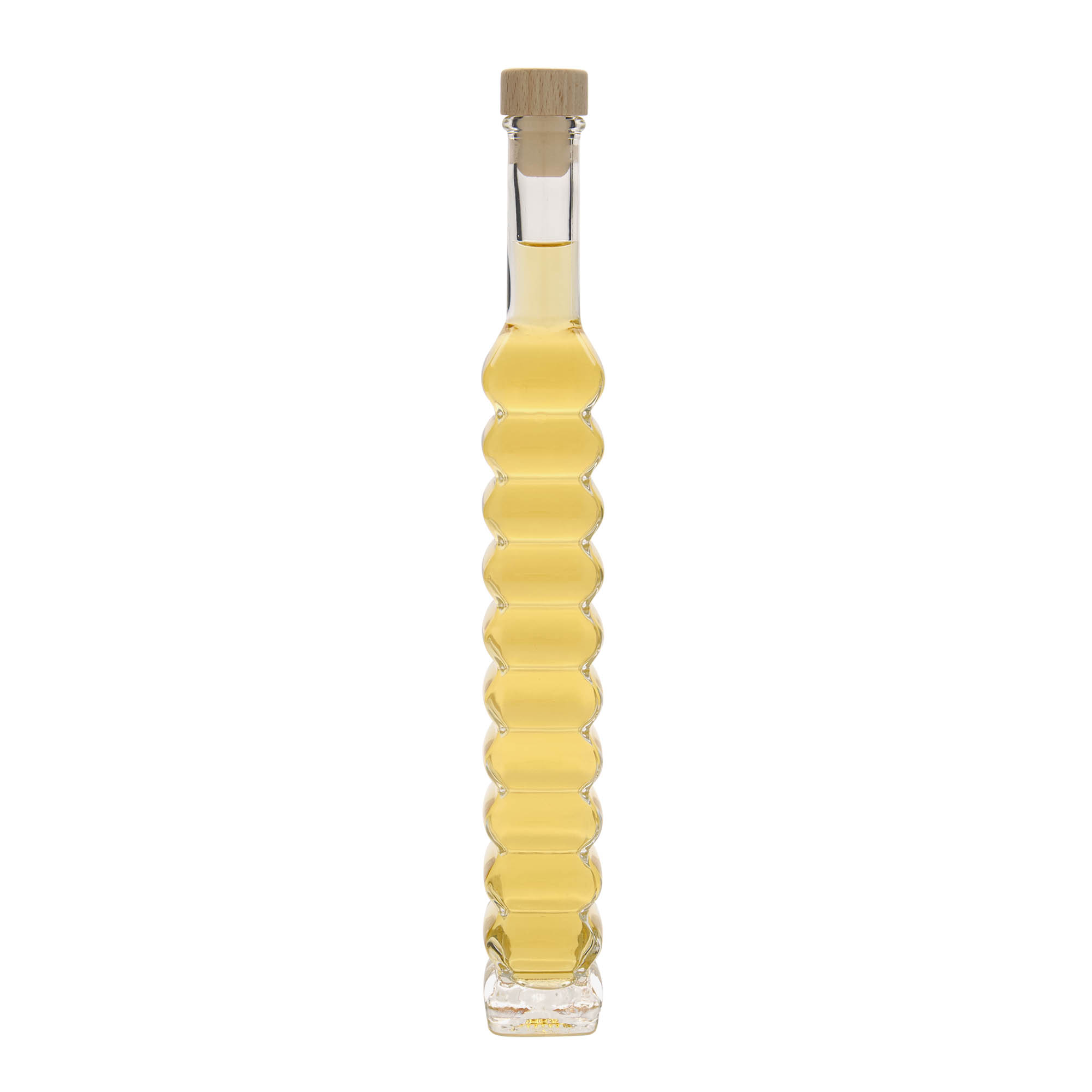 Bouteille en verre 200 ml « Roma », carrée, ouverture : bouchon en liège