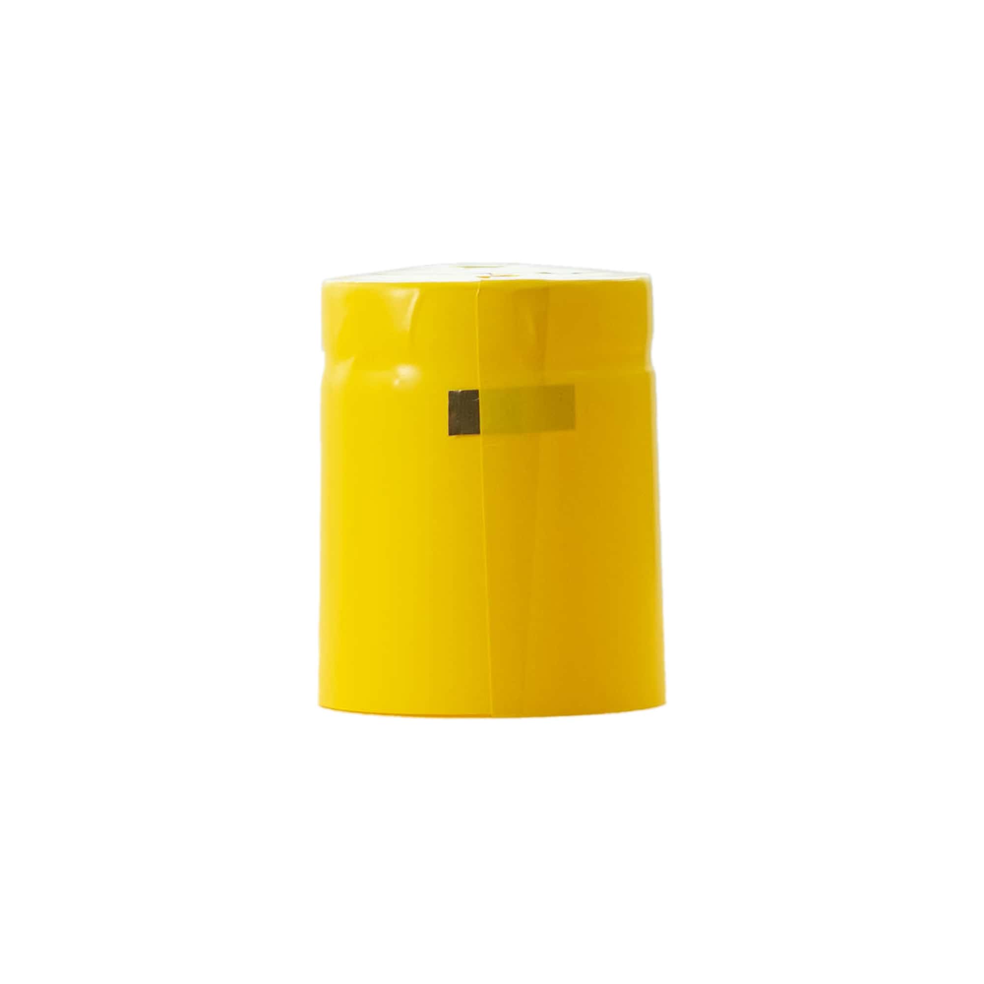 Capsule thermorétractable 32x41, plastique PVC, jaune