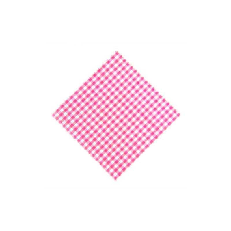 Napperon à carreaux 15x15, carré, tissu, rose, bouchage: TO58-TO82