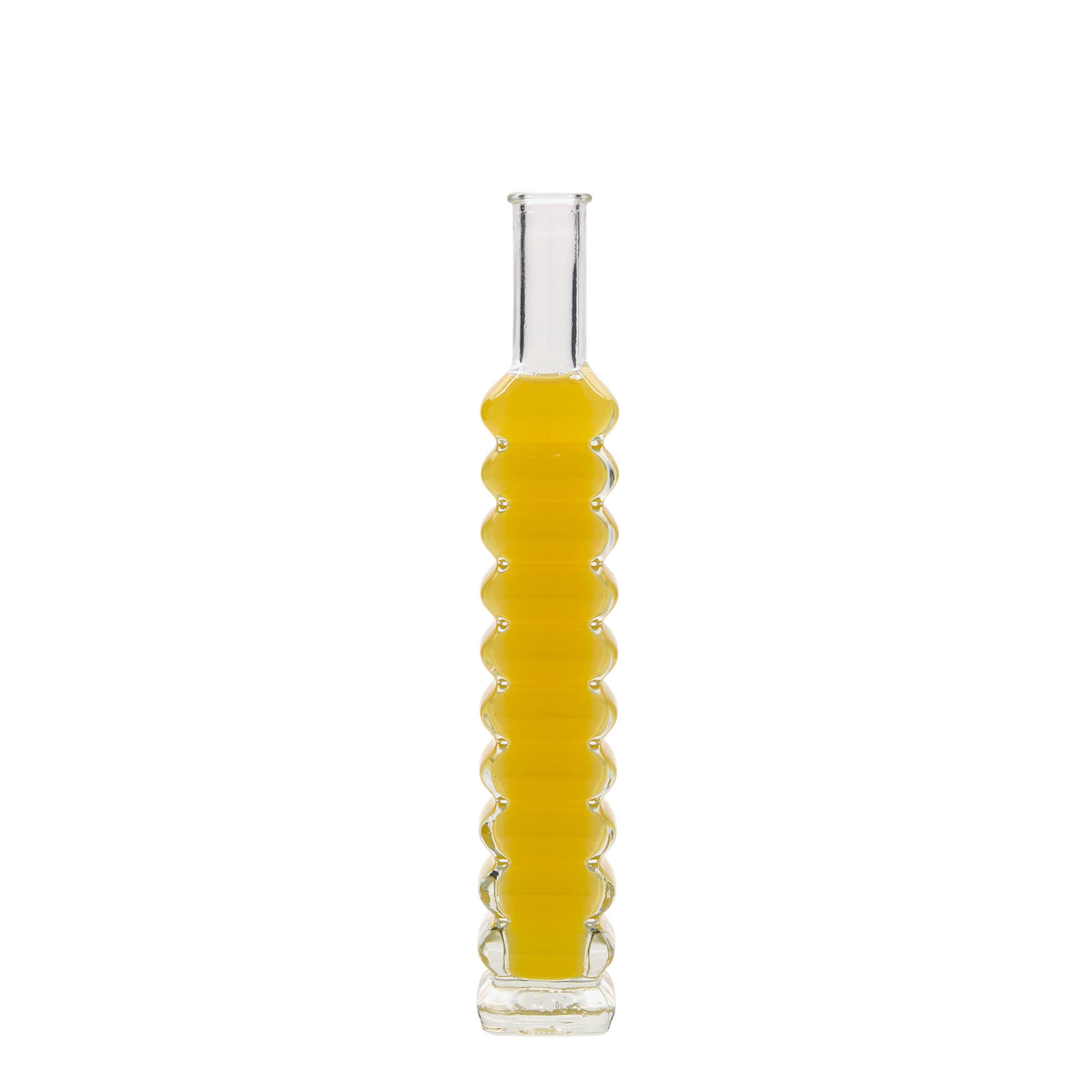 Flacon en verre 100 ml 'Roma', carré, ouverture : bouchon en liège Flacon en verre 100 ml 'Roma', carré, ouverture : bouchon en liège