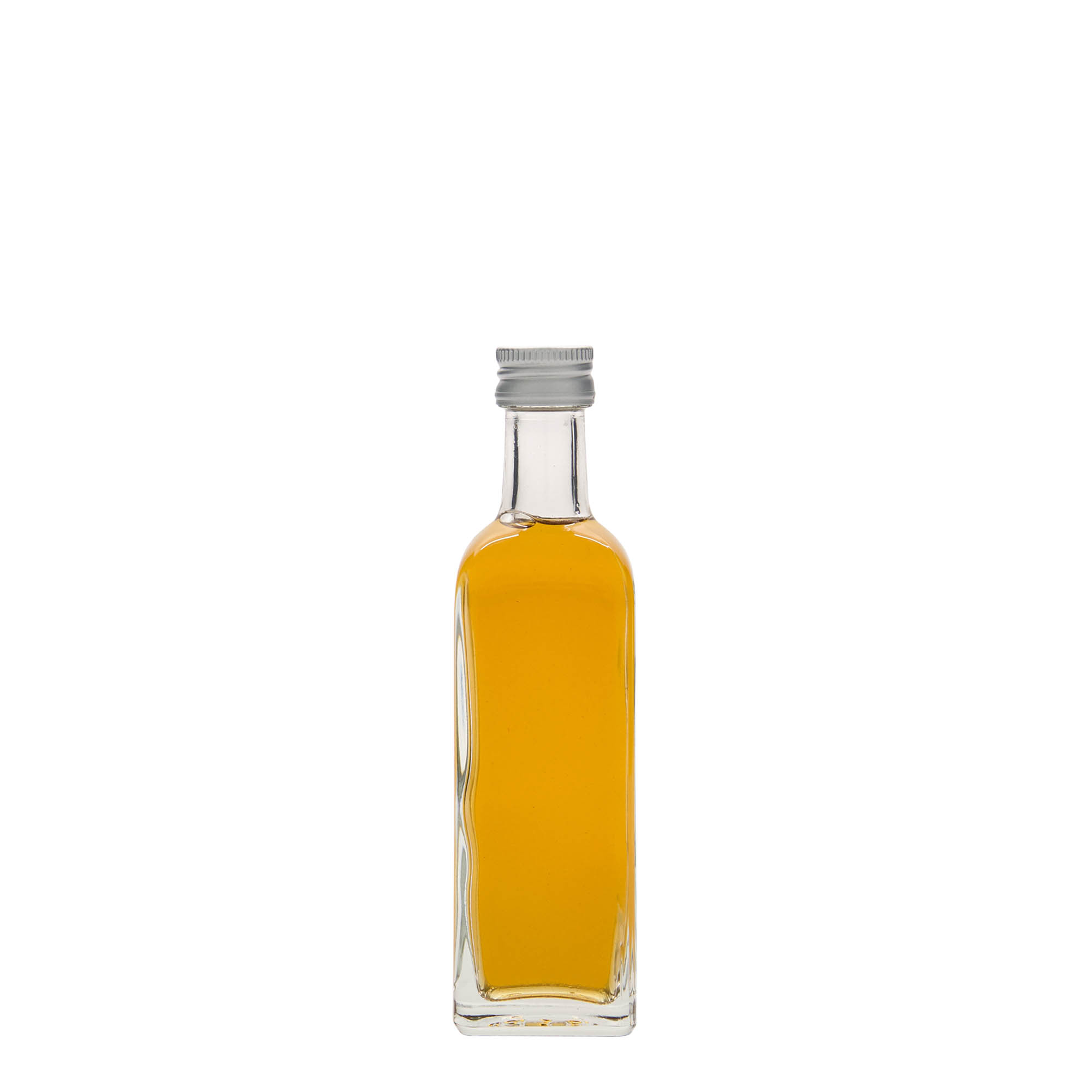 Flacon en verre de 60 ml « Marasca », carré, ouverture : PP 18 Flacon en verre de 60 ml « Marasca », carré, ouverture : PP 18